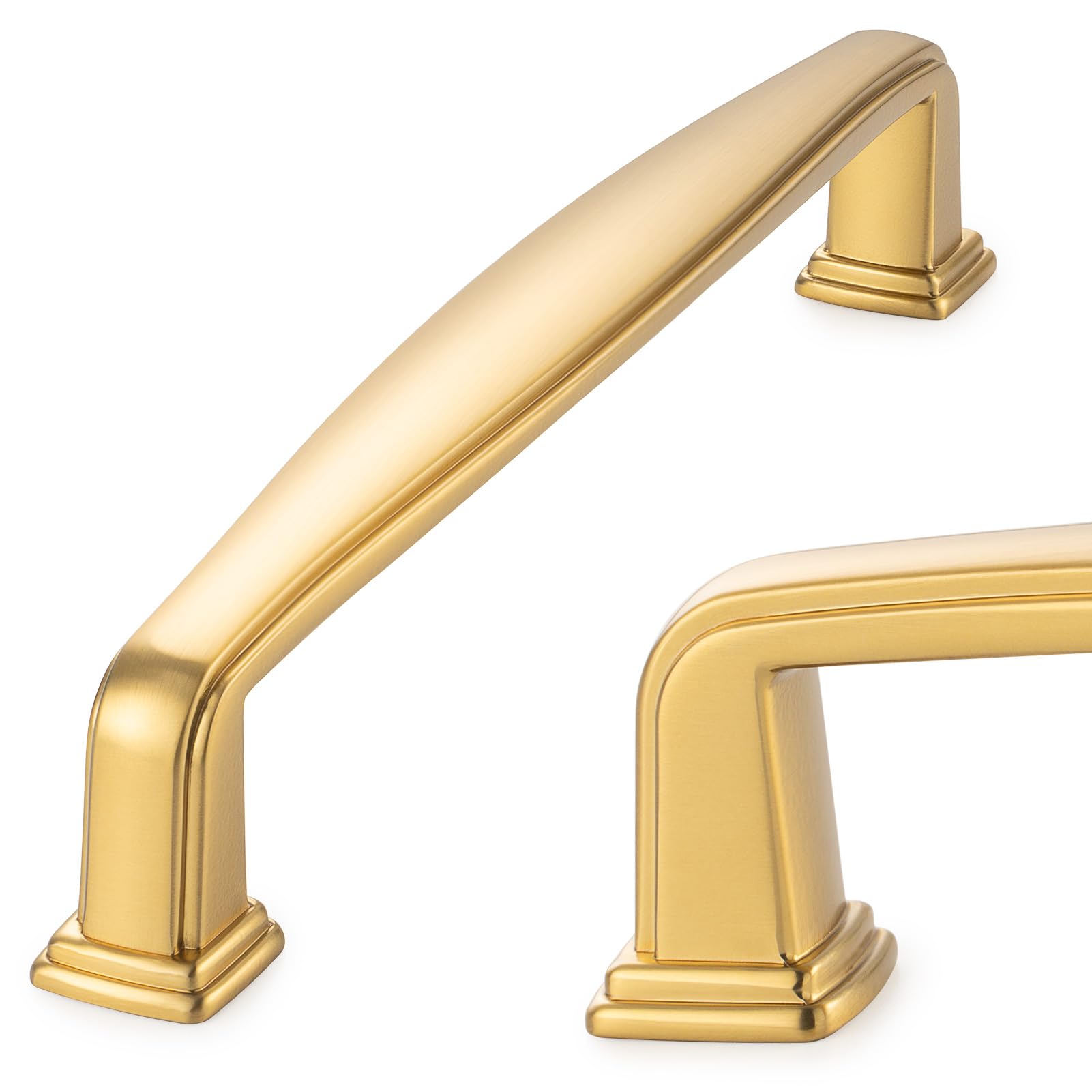 KOOFIZO 10 Pack 5 Inch Brushed Gold Kitchen Cabinet Pulls