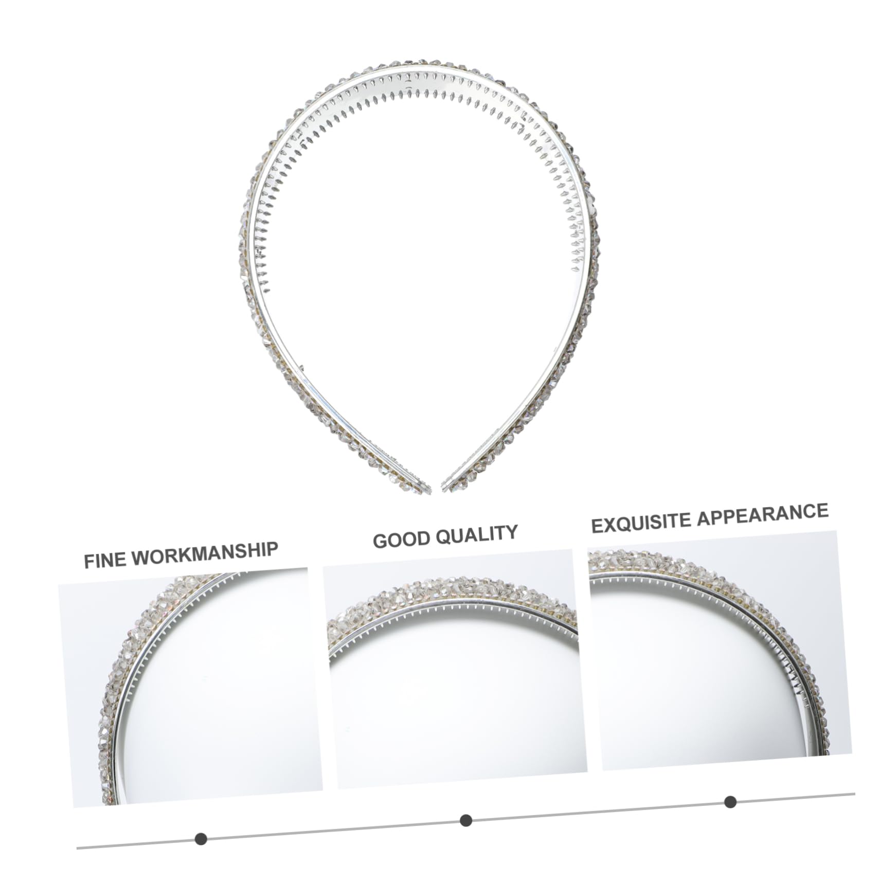 FRCOLOR 5piezas Diadema Ancha De Rhinestones Para Mujer Accesorio Elegante y Chic Para Cabello Para Uso Diario y Fiestas Diseño Cómodo