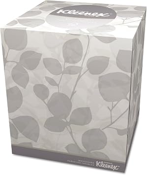 Kleenex White Facial Tissue, 2-Ply, Pop-Up Box, 90 Sheets/Box Pack of 1