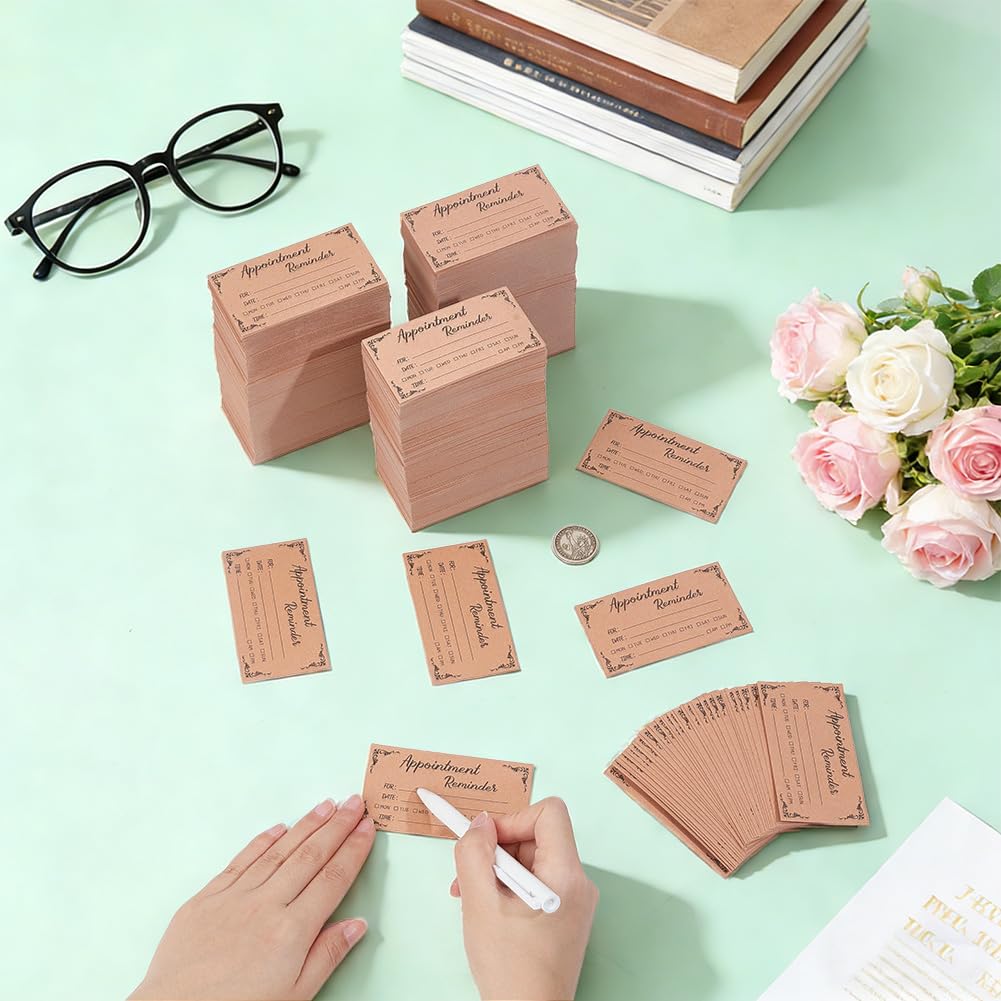 PH PandaHall 1000 tarjetas de citas, tarjetas de recordatorio, tarjetas de visita, tarjetas de programación personalizables, para clientes, negocios, peluquería, oficina, masajista, peluquería, 4,9 x