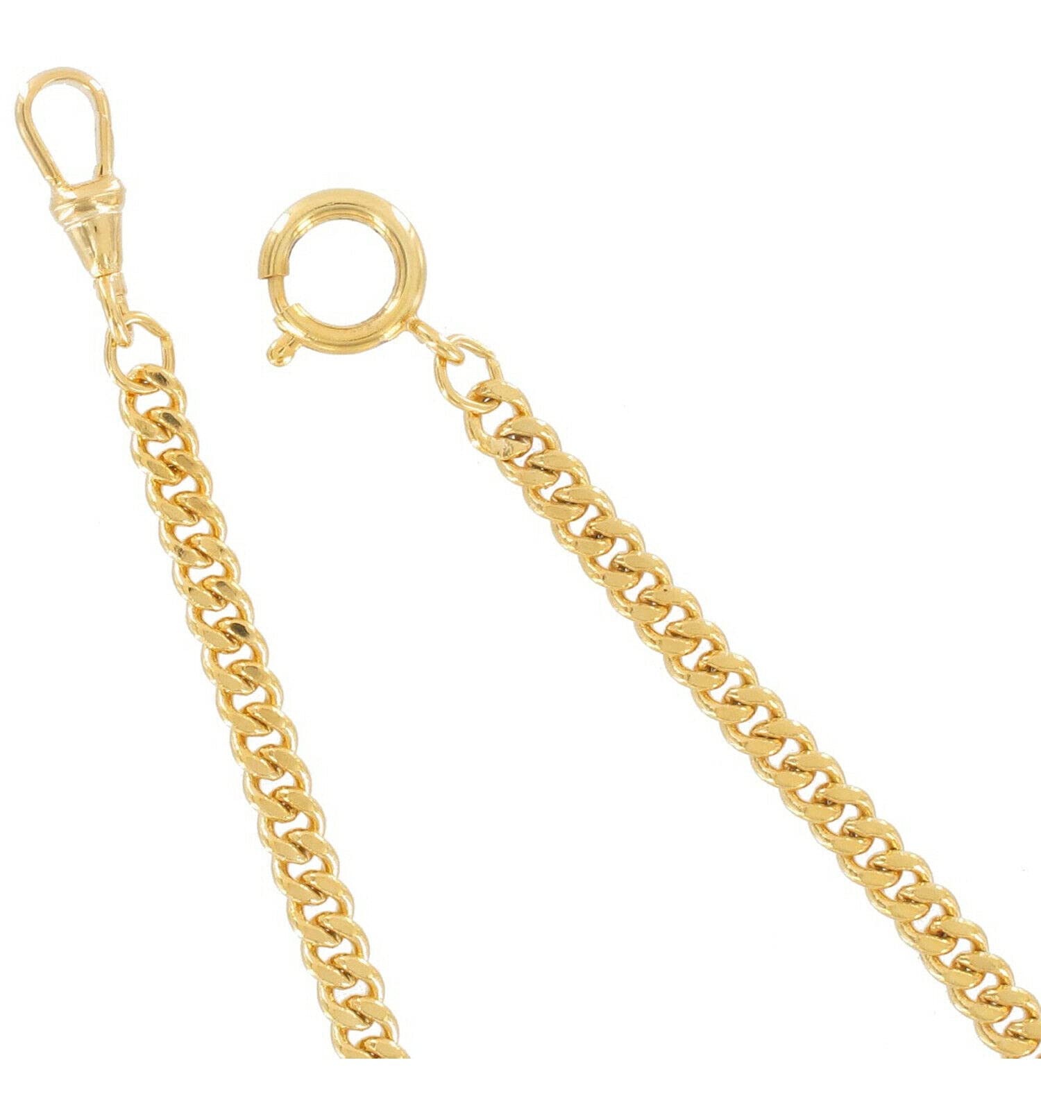 USA Made Gold Tone Curb Watch Chain 11