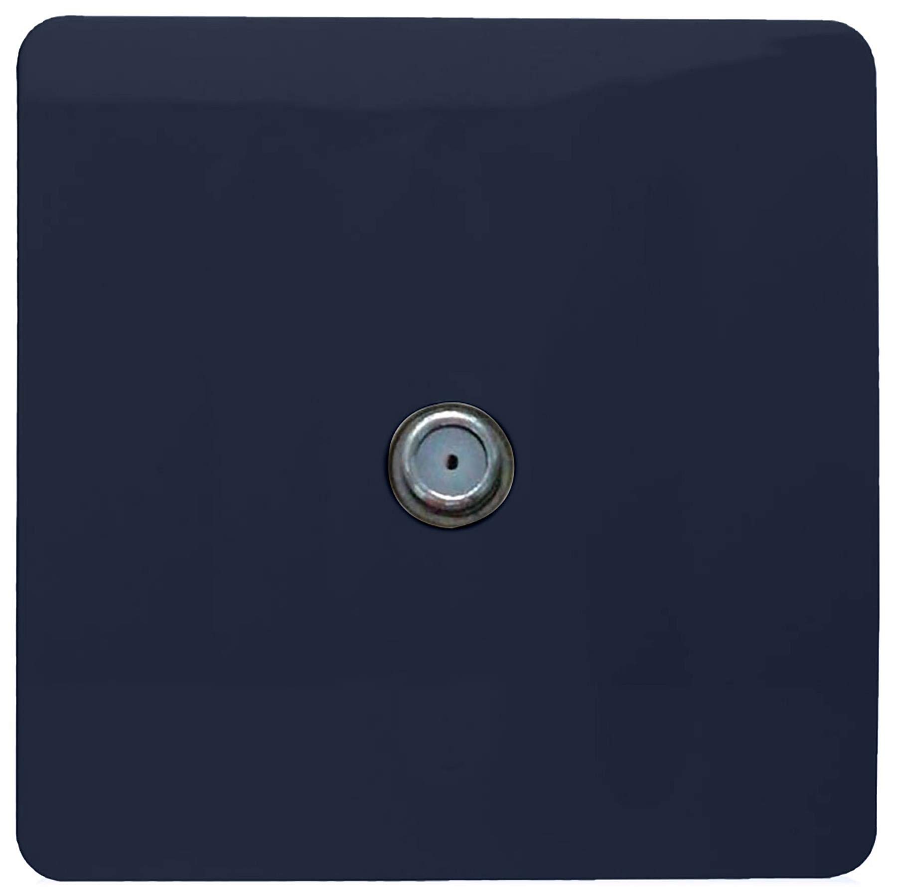 Trendi 1 Gang Artistic Modern Glossy Screwless Television Satellite Socket Navy