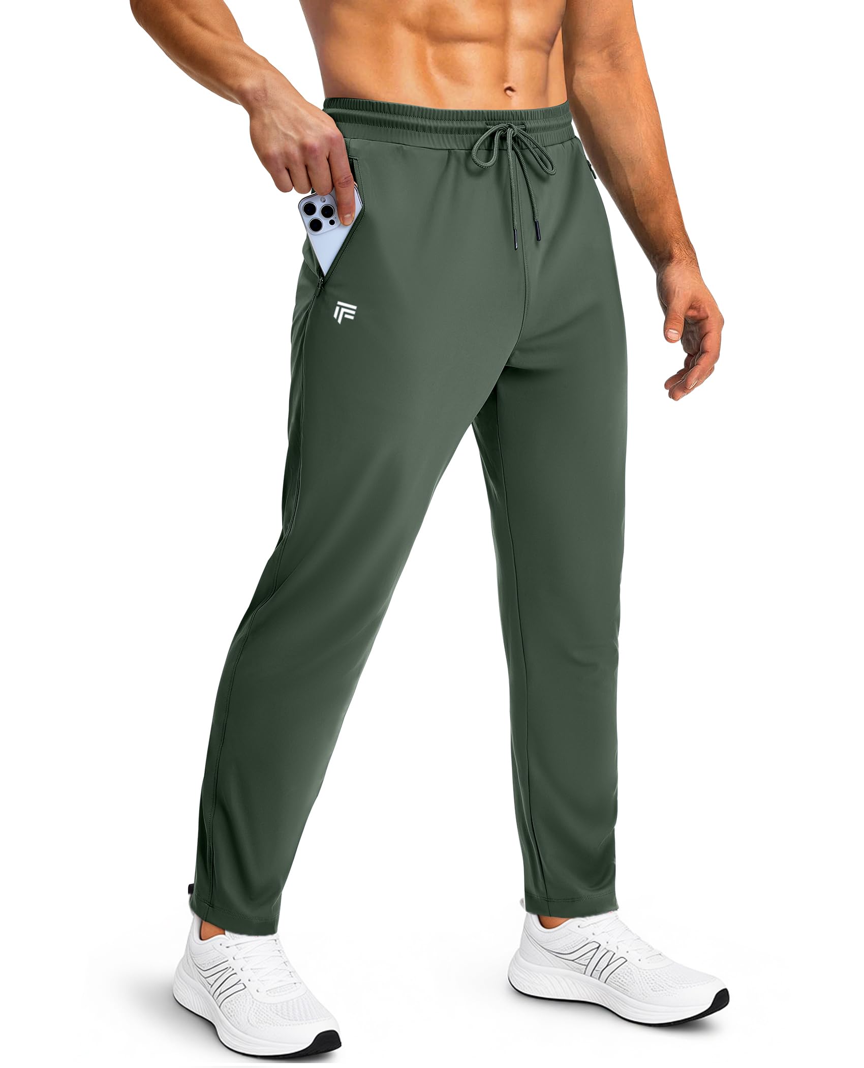 FOGFIRE Mens Sweatpants with Zipper Pockets Joggers for Men Workout Athletic Gym Track Fitness Clothing Gifts