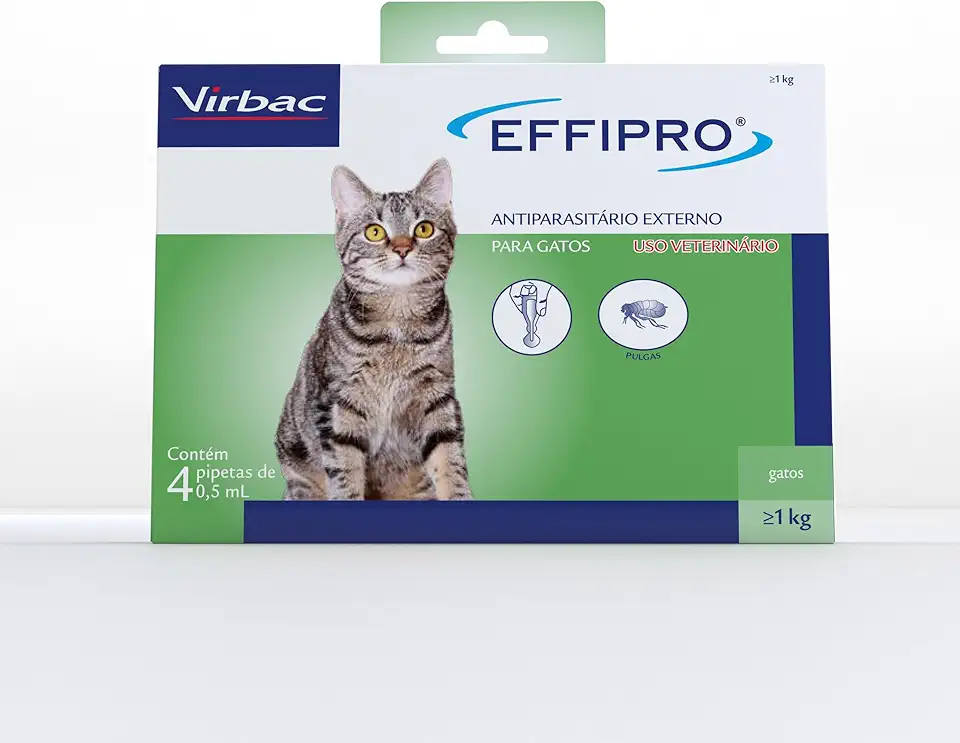 Virbac Effipro Antipulgas e Carrapatos para Gatos com 4 Pipetas