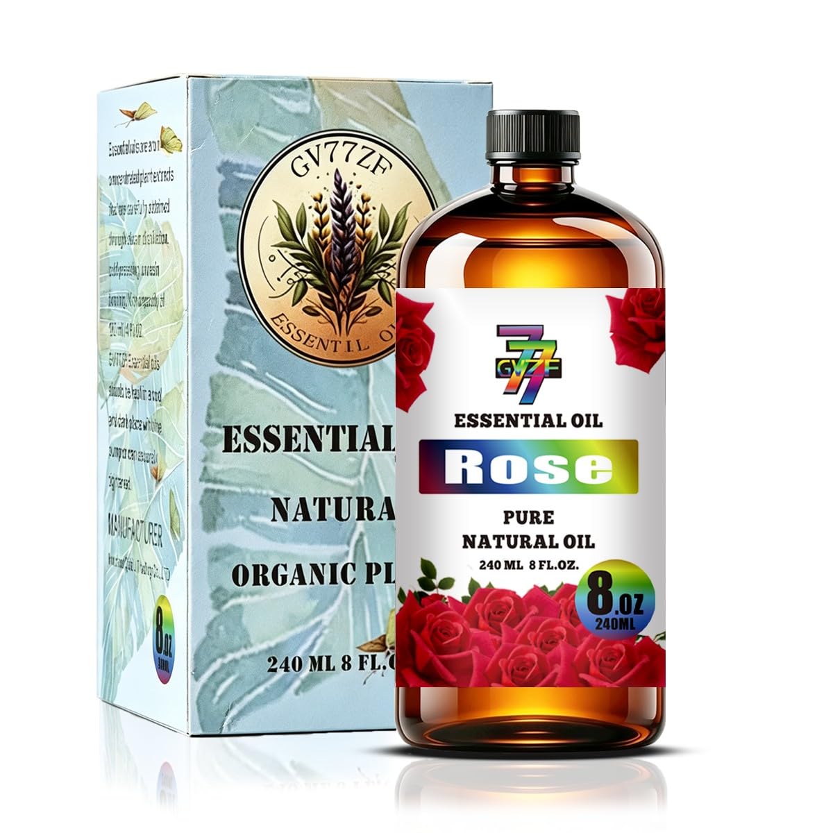 Rose Essential Oil for Massage Diffuser Aromatherapy 8 fl oz
