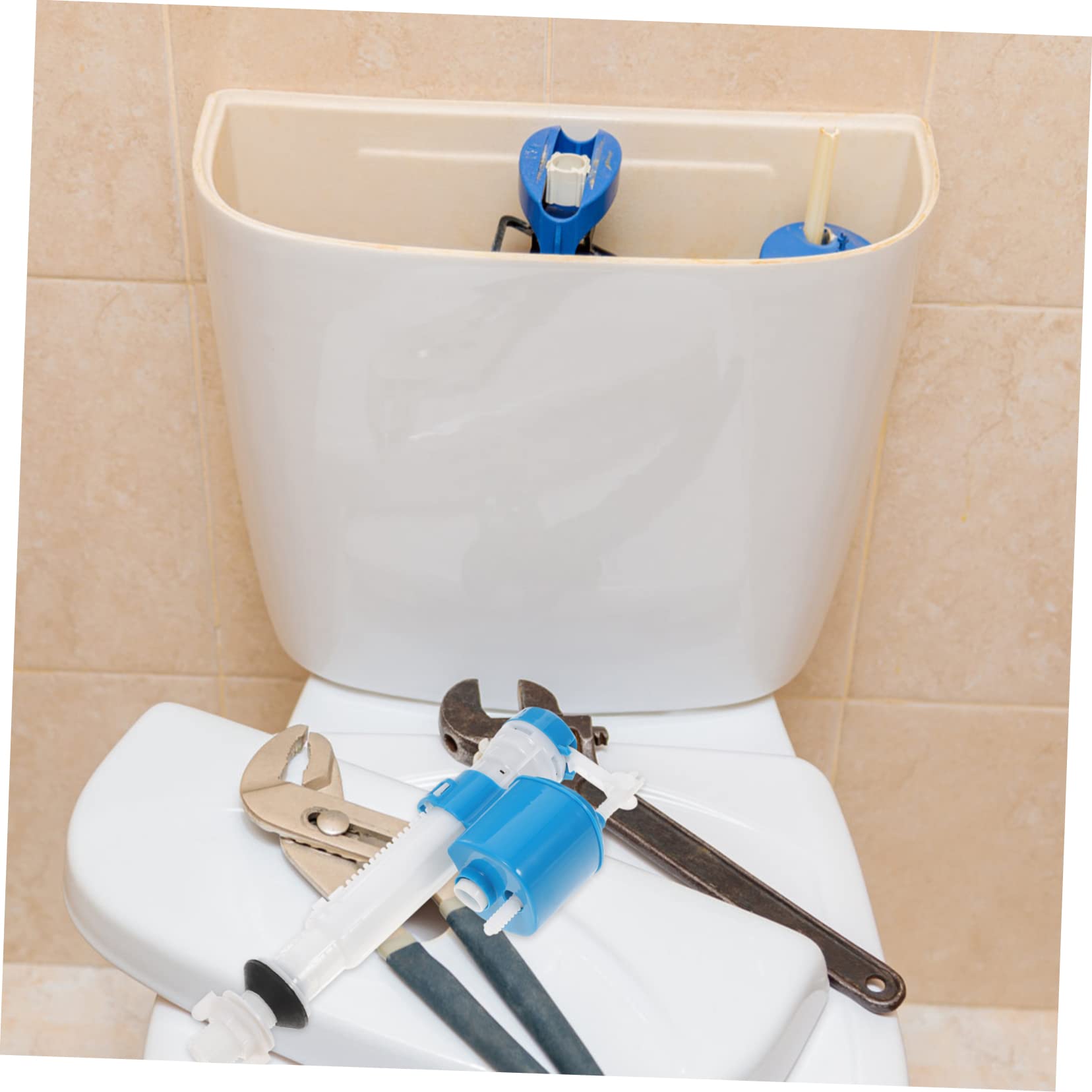 YARNOW Toilet Repair Kit Toilet Pump Toilet Fill Valve Toilet Tank Parts Toilet Float Glacier Bay Toilet Parts Toilet Accessories Toilet Flush Inlet Valve Water Tank Abs Squatting Pan - Image 2