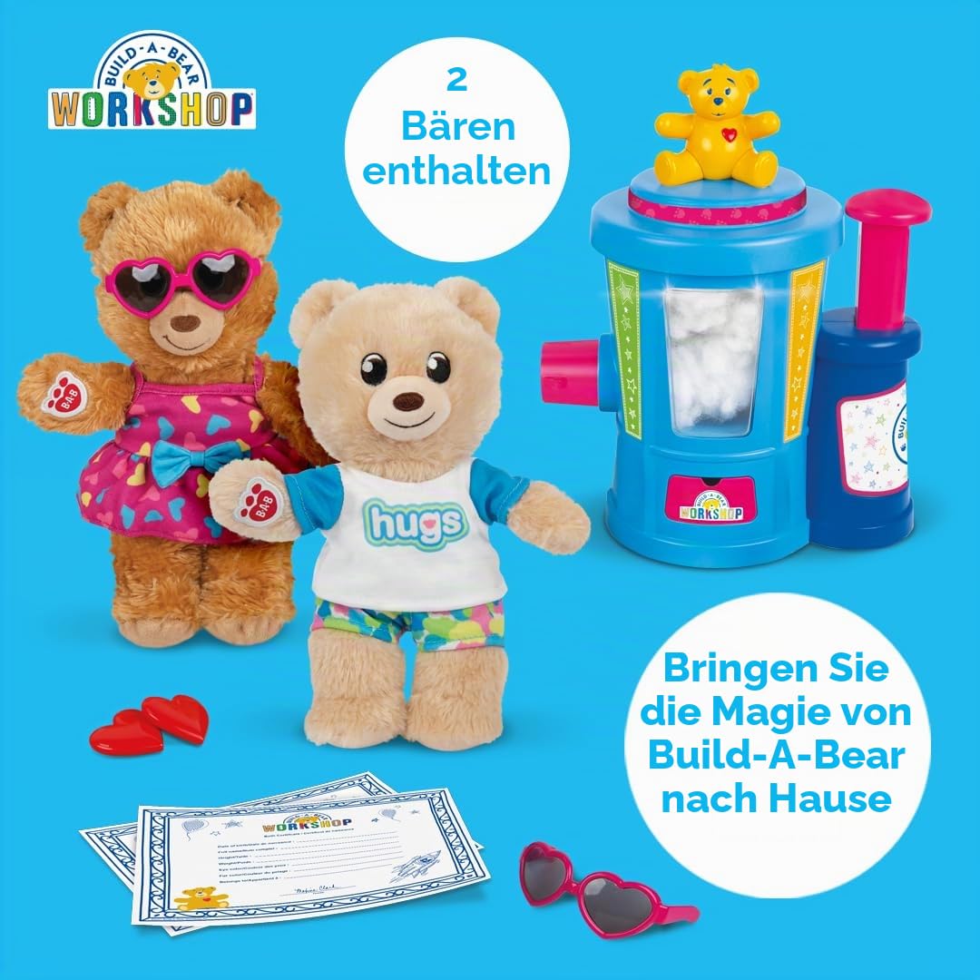 Casdon Build-A-Bear Workshop Spielzeug-Stopfstation | Heimstation für Kinder ab 3 Jahren | Stuff, Dress & Cuddle Furry Friends | Spielzeug-Stopfstation mit Lichtern im Lieferumfang enthalten