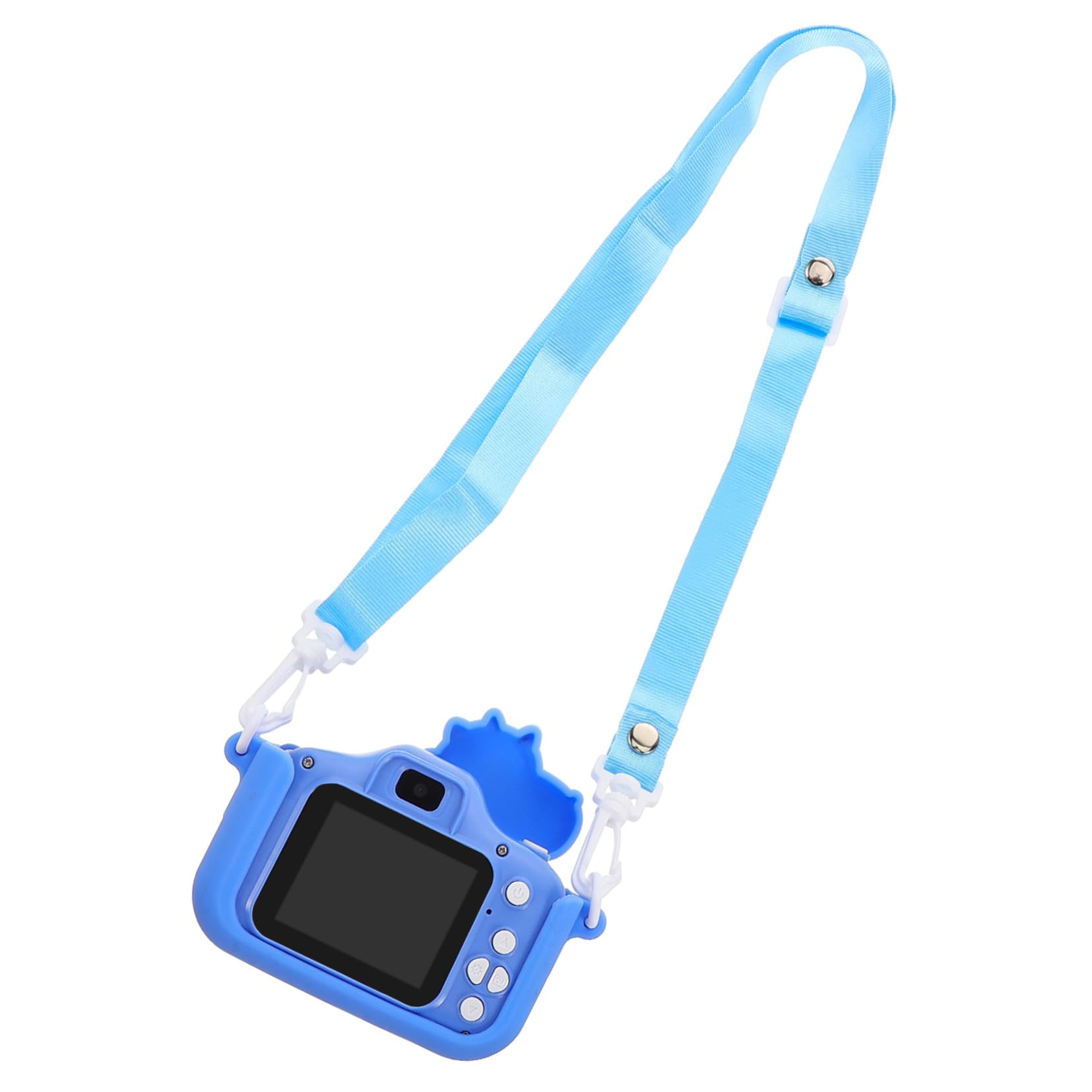 FIXOSHEE Cámara Digital Infantil con Doble Lente para Niñas Diseño Dinosaurio Azul Resistente y Fácil Manejo Cámara para Preescolares para Fotos y Vídeos