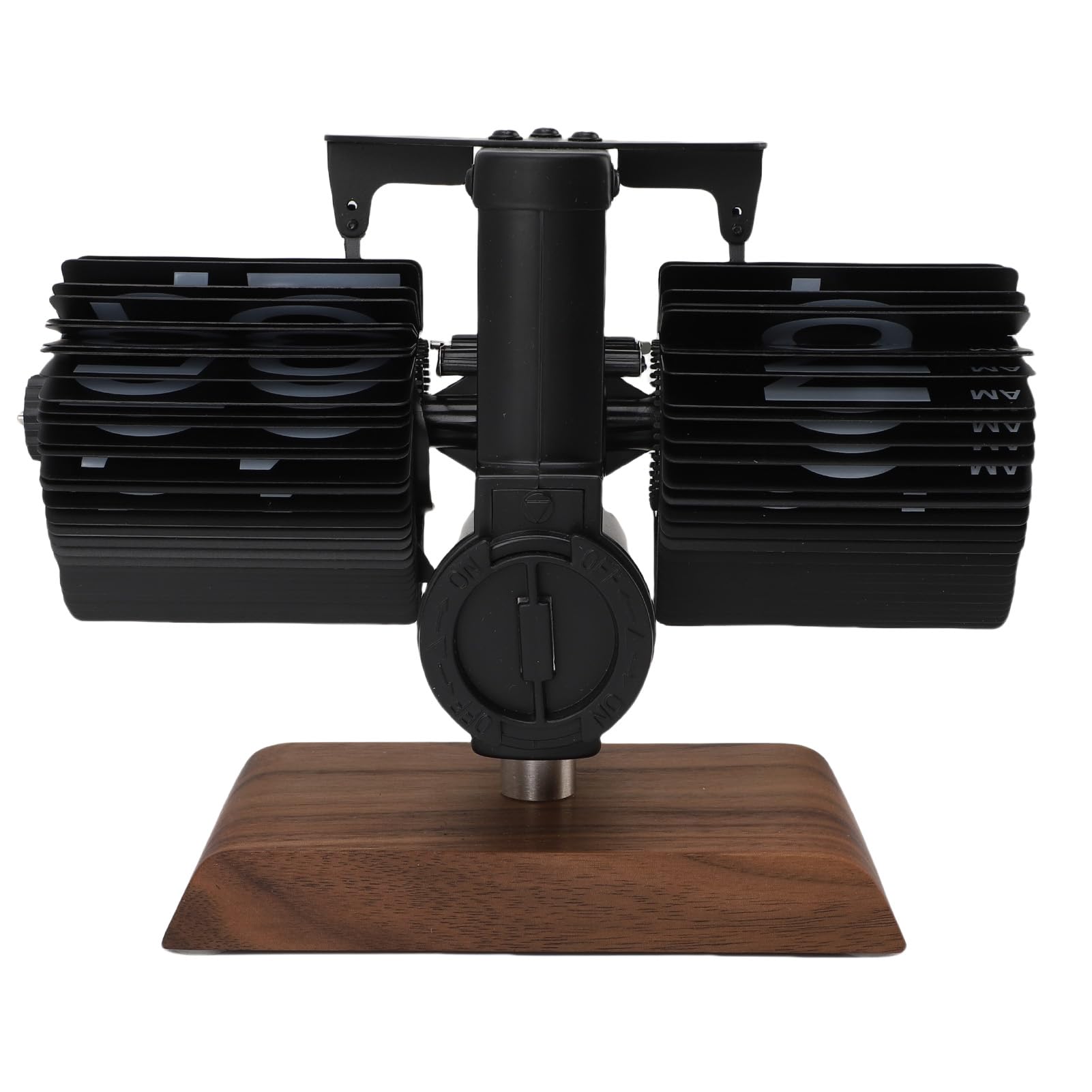 Pissente Reloj Digital Abatible con Pilas, Base de Madera de Acero Inoxidable, Reloj de Escritorio Fácil de Leer para Sala de Estar, Oficina, Estudio, Artículo de Colección, Acero Inoxidable 304,