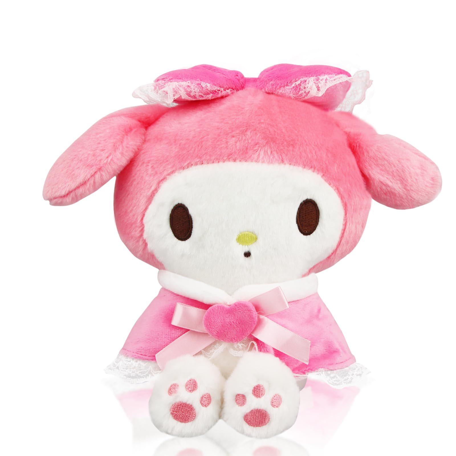 My Melody Peluche, Melody Muñeco de Peluche Juguetes, 20 cm My Melody Animal de Dibujos Animados Figura, Regalos de Cumpleaños para Fanáticos de Niños y Niñas