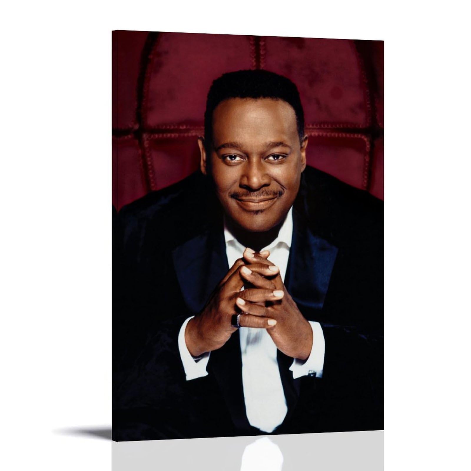 Whbaq Frame-Style Luther Vandross Poster Vintage Poster Canvas Durable Colourfast Wall Art Decorative Painting For Living Room Bedroom Home Decor 16X24inch(40X60cm)