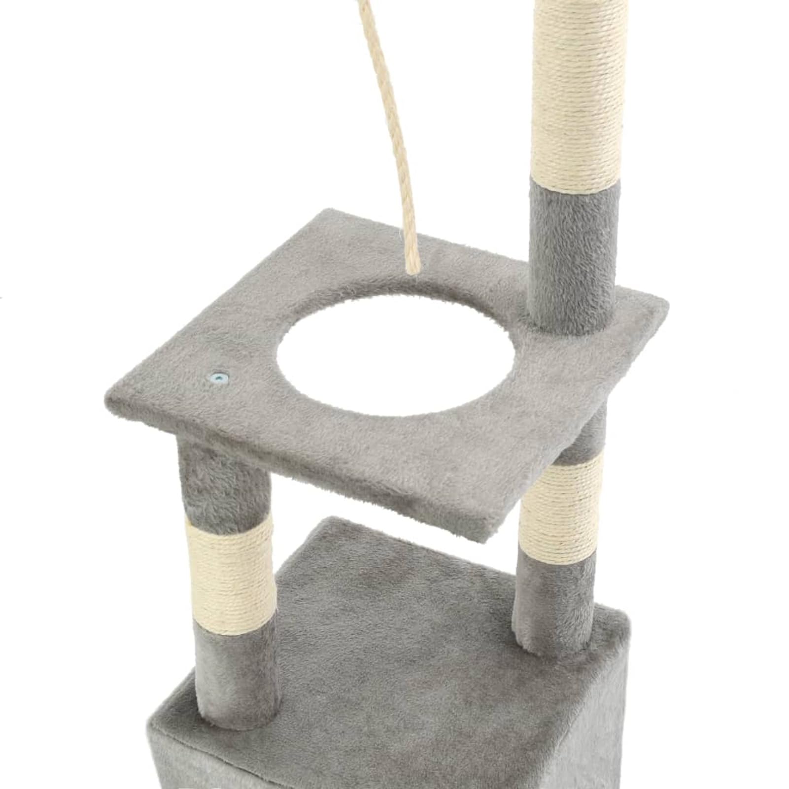 ShGaxin Rascador para Gatos con Postes rascadores de sisal, Arbol para Gatos, Gatos Accesorios, Arranhador para Gatos, Arbol Rascador Gatos, 109 cm Gris