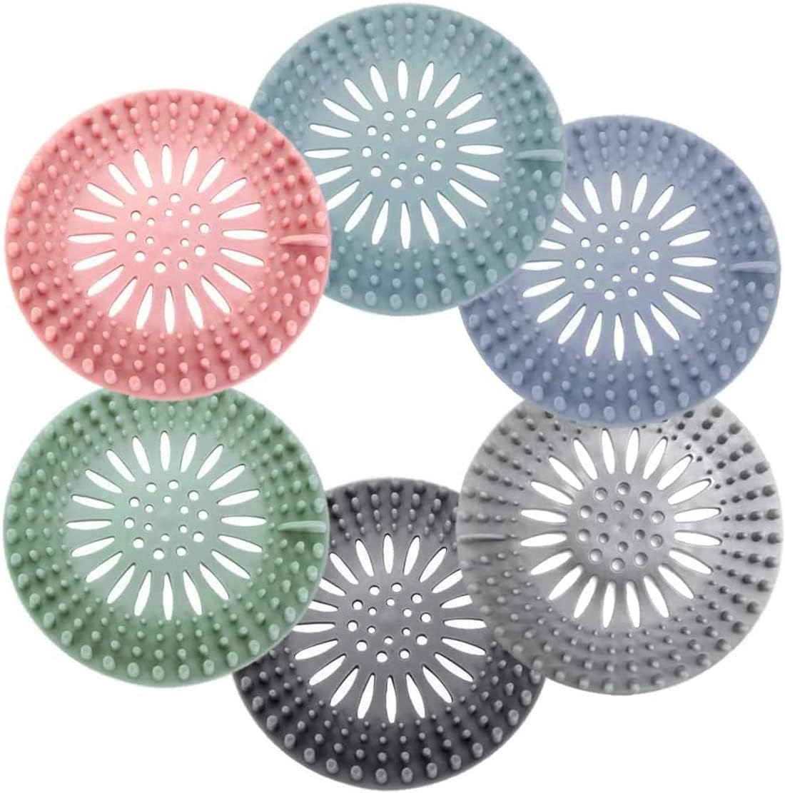 DORMICO Silicone Hair Catcher Drain Cover, Shower Drain Cover, Drain Protector Filter, Kitchen Drain Stopper Sink Filter, Sewer Drain Strainer for Bathroom Kitchen Bathtub (Pack of 6) (B0CYC25GMR) Amazon Price History, Amazon Price Tracker