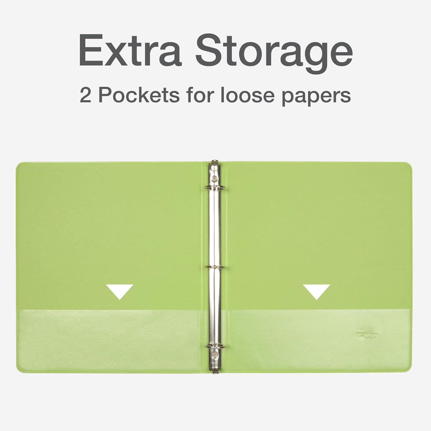 Cardinal 3 Ring Binders, Binders for School and Office, Durable 1 Inch, Round Rings, Holds 225 Sheets, ClearVue Presentation View, Non-Stick, Two-Tone Pastel Interiors, 4 Pack (1002479) - Image 5