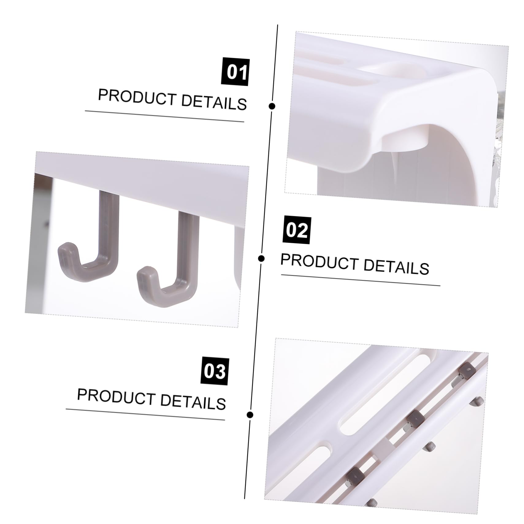 Cabilock Kitchen Utensils Hanging Rack Cookware Stand Heat-resistant Storage Bracket Easy Cleaning