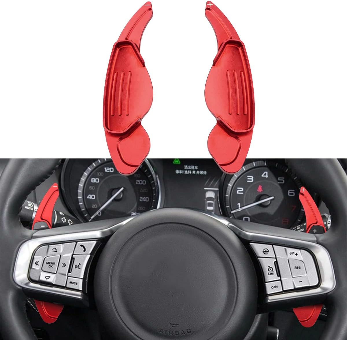 ARIDOSE Paddle Shifter Extension Compatible with Jaguar F-Pace E-Pace XE XF XJ Steering Wheel Shift Trim for Land Rover Discovery Range Rover Evoque Accessories Aluminum Alloy Interior