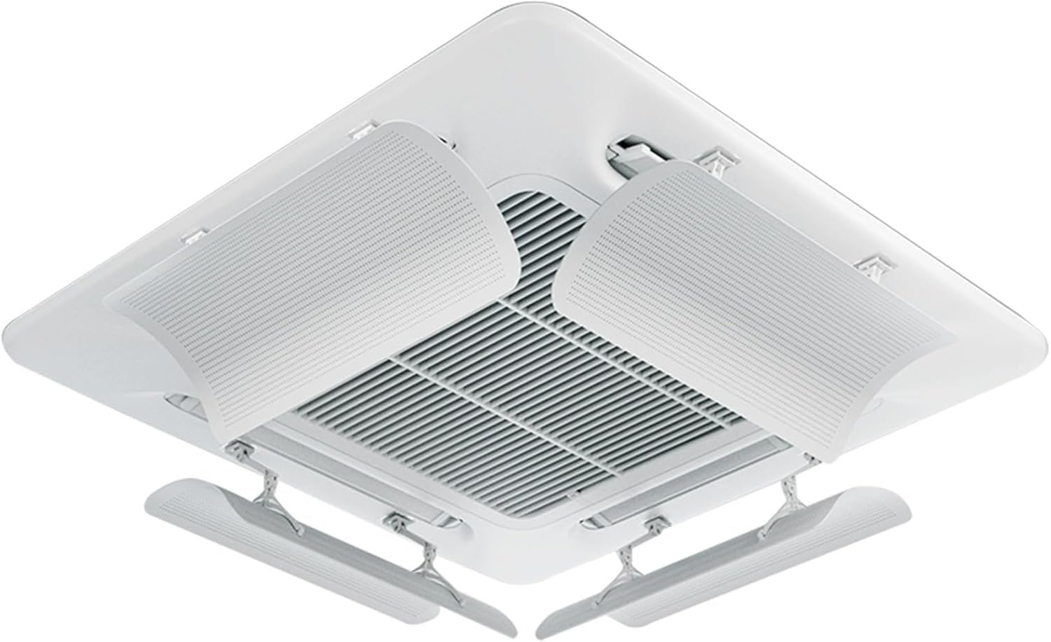 BHGFYXBS 4Pcs Adjustable A C R Anti Direct Blowing No Punching Installat Pp Material Central Air Conditer Accessory White Energy Saving Solut