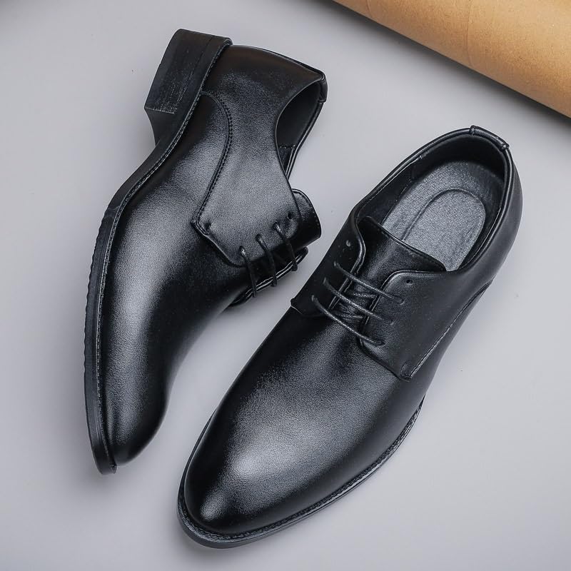 Men's Leather Dress Shoes Classic Formal Oxfords Lace-Up Tuxedo Comfort Shoes Business Wedding2