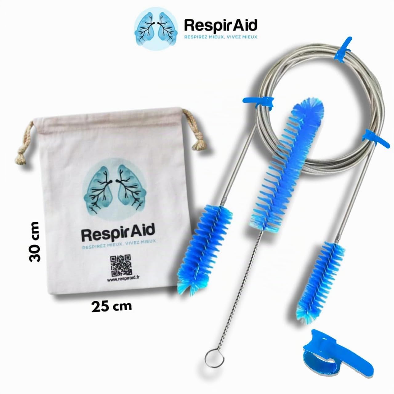 Set De 4 Brosses De Nettoyage Pour Tubes CPAP – Adaptées Aux Tuyaux 4419