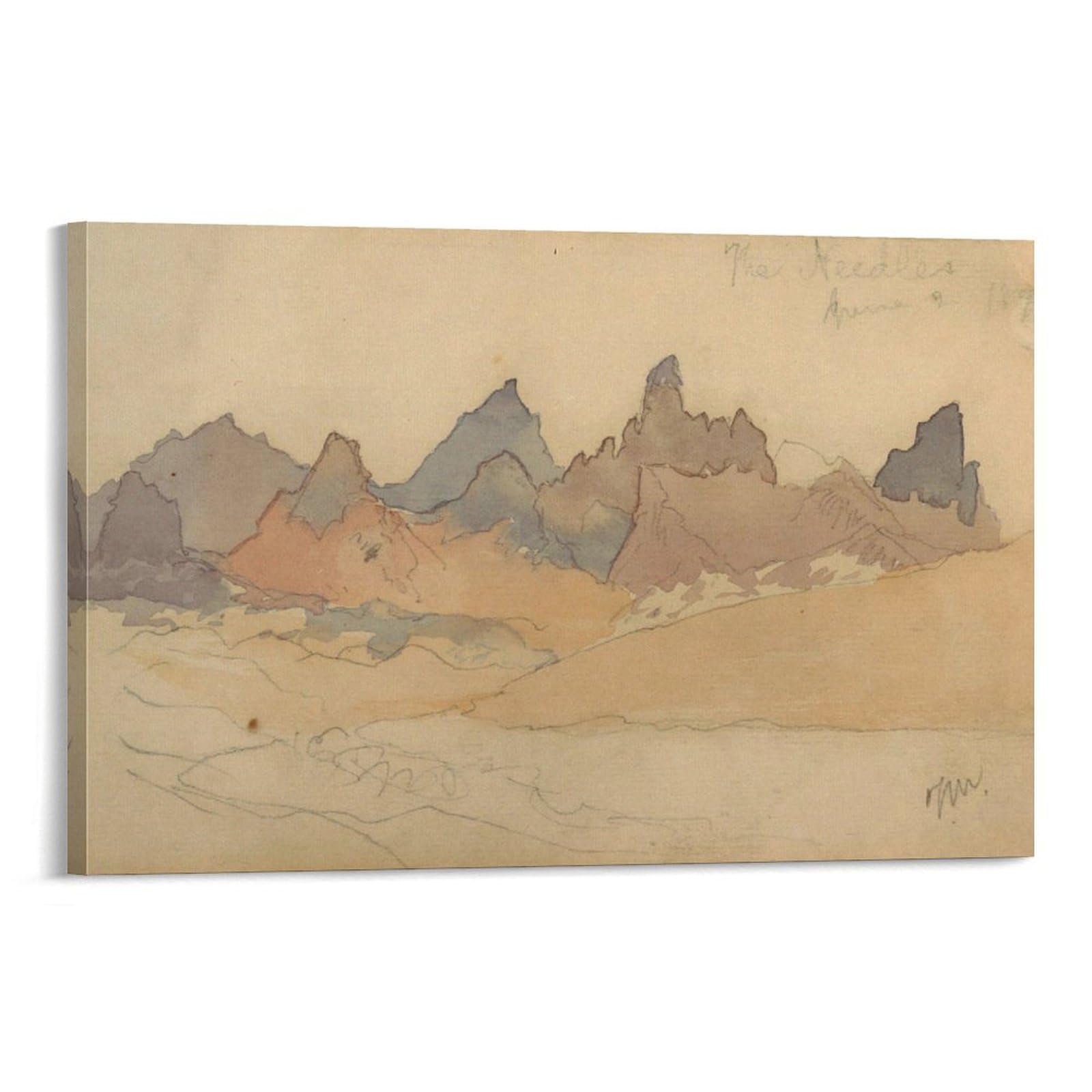 KONGQUE .Thomas Moran The Needles-Famous Poster Artworks Picture Print Poster Wall Art Painting Canvas Gift Decor Home Posters Decorative 24x36inch(60x90cm)