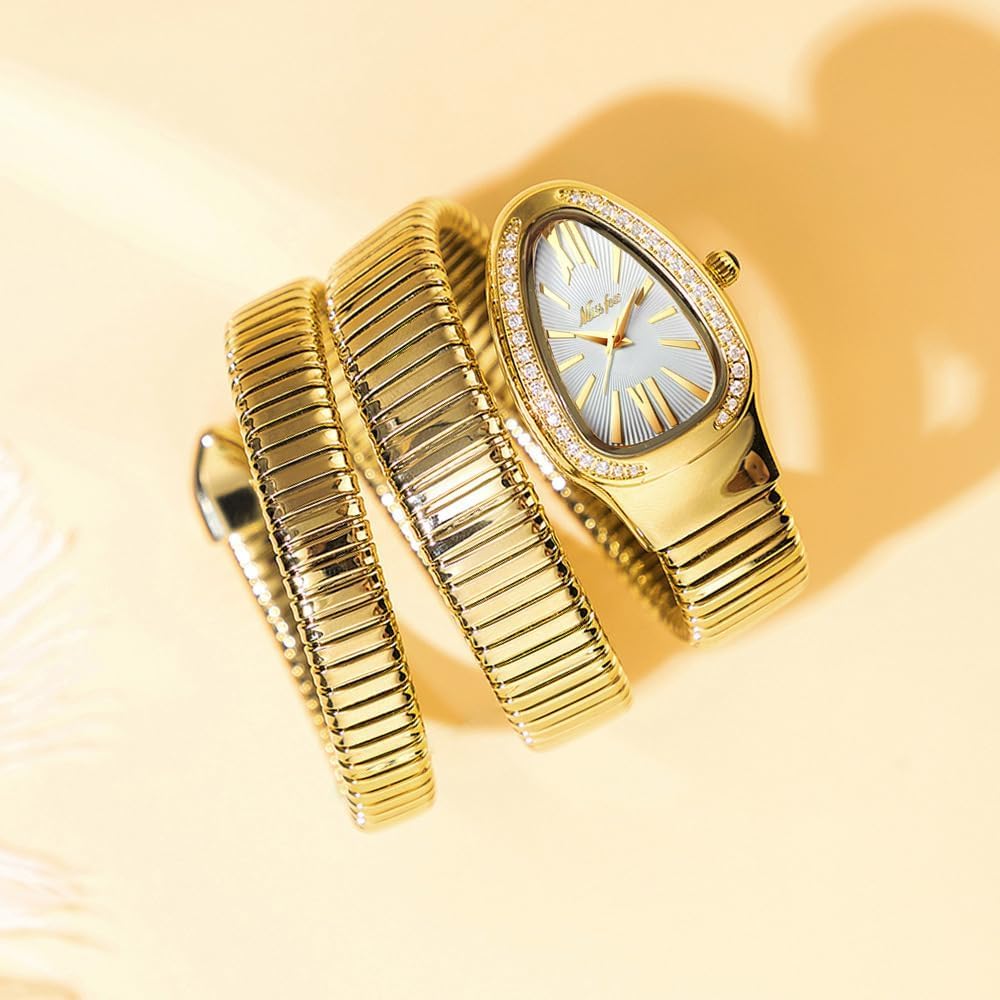 Orologio da donna al quarzo da donna, con intarsio di diamanti incastonati, orologio da polso leggero e di lusso
