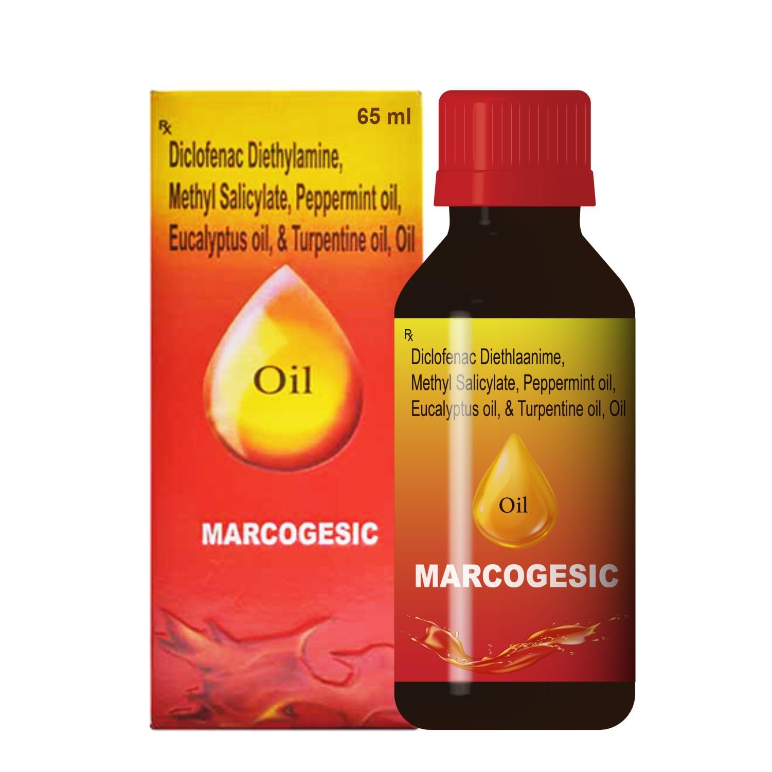 Marcogesic Back Pain Relief Oil 65 ml | Ortho Oil With Powerful Ingredients, Perfect For Back, Muscle, Shoulder, Joints, Legs, Knee and Arthritis pain (B0D87PGCT9) Amazon Price History, Amazon Price Tracker