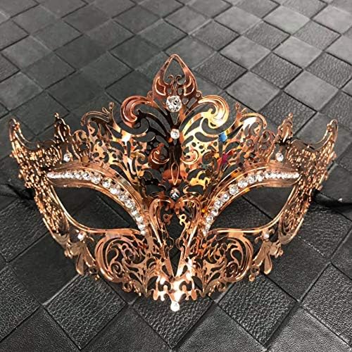 KB Luxury Rose Gold Women Masquerade Mask Venetian Design Masks Colored Party Mask KB Luxury Rose Gold Women Masquerade Mask Venetian Design Masks Colored Party Mask