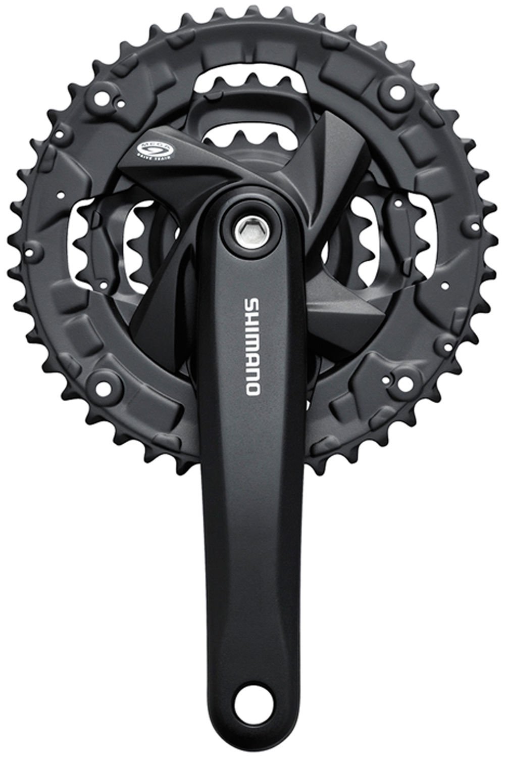 Shimano FC-M371 - Guarnitura conica quadrata in lega di acciaio, catena per bicicletta