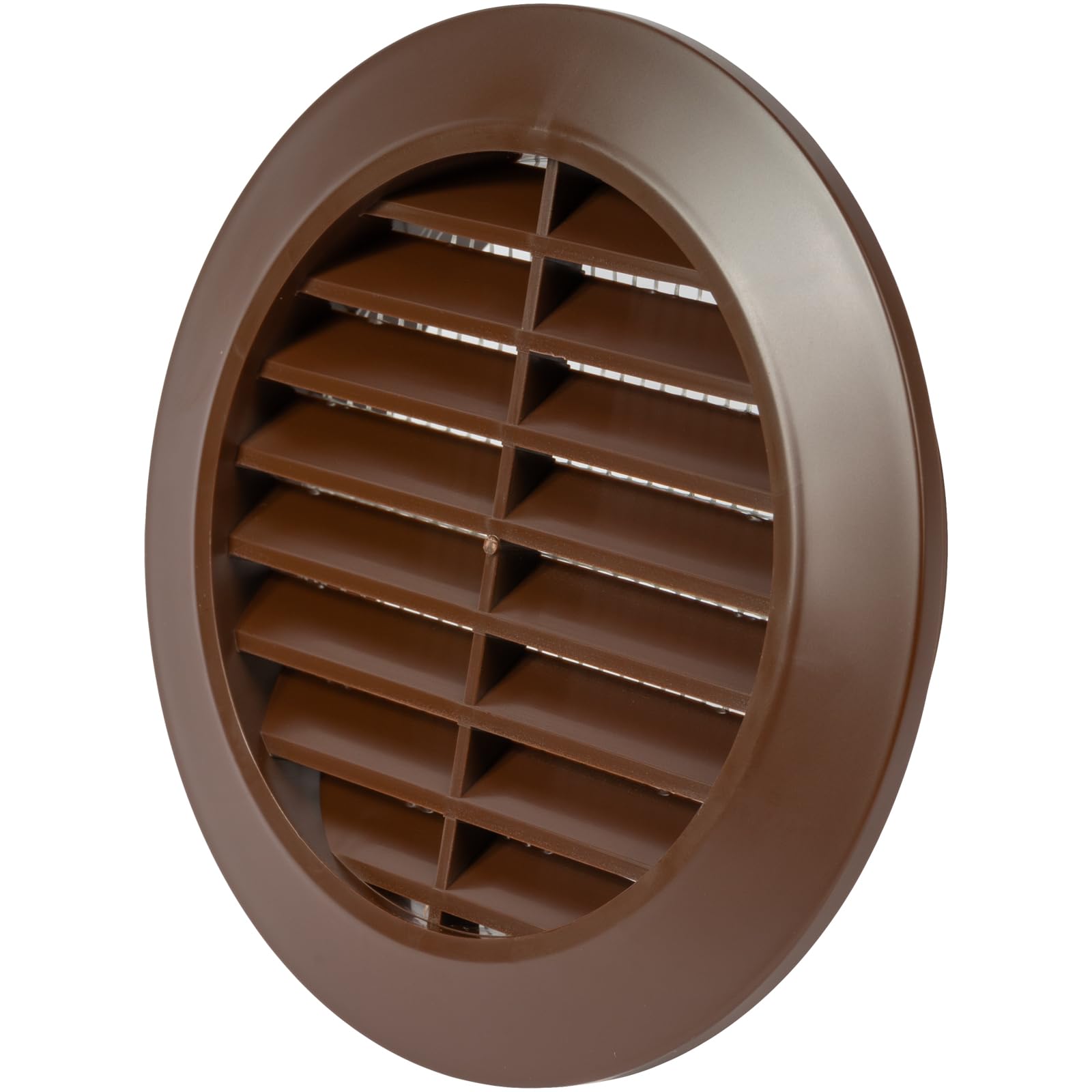 Vent Systems 80 mm / 3.15'' Inch, Brown Air Vent Cover, Round Air Vents, Ventilation Grille, Integrated Insect Screen