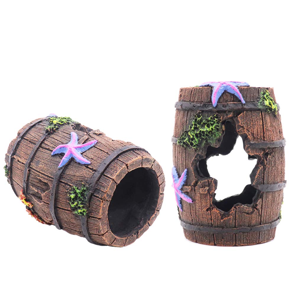 Ulifery Small Broken Barrel Aquarium Decorations Betta Cave