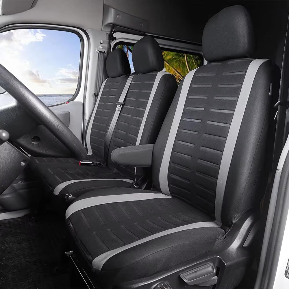 QIZUN 1+2 Car Van Seat Covers for Renault Kangoo (ab Bj.2008+Facelift)