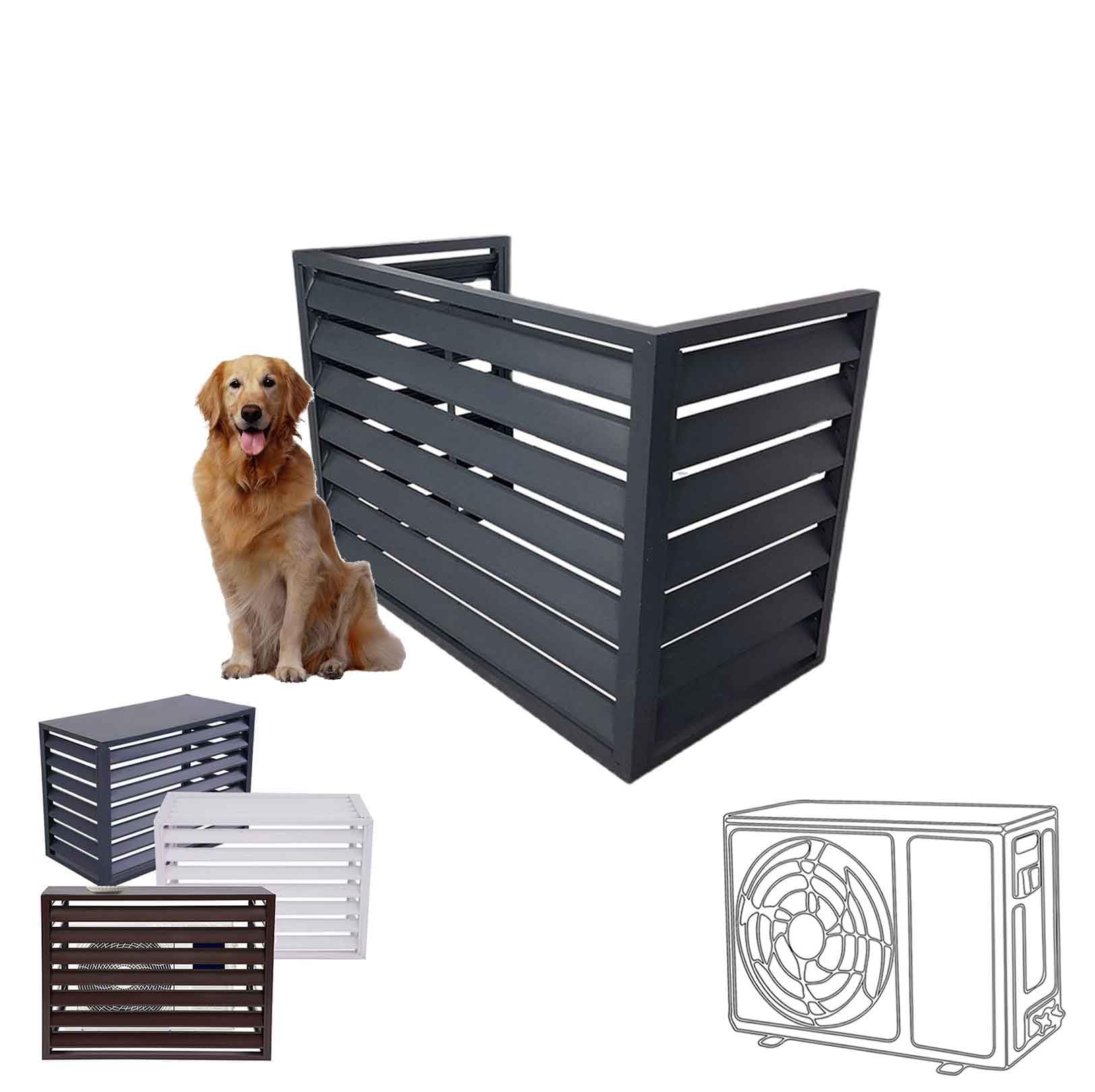 Pxkmouy 1.5P air conditioning unit air source heat pump cover 39x20x27 in 3 panel air conditioner fence fence cover Decorative Fences Shelf Plant Stand Anti-corrosion/Shelf Plant Storage
