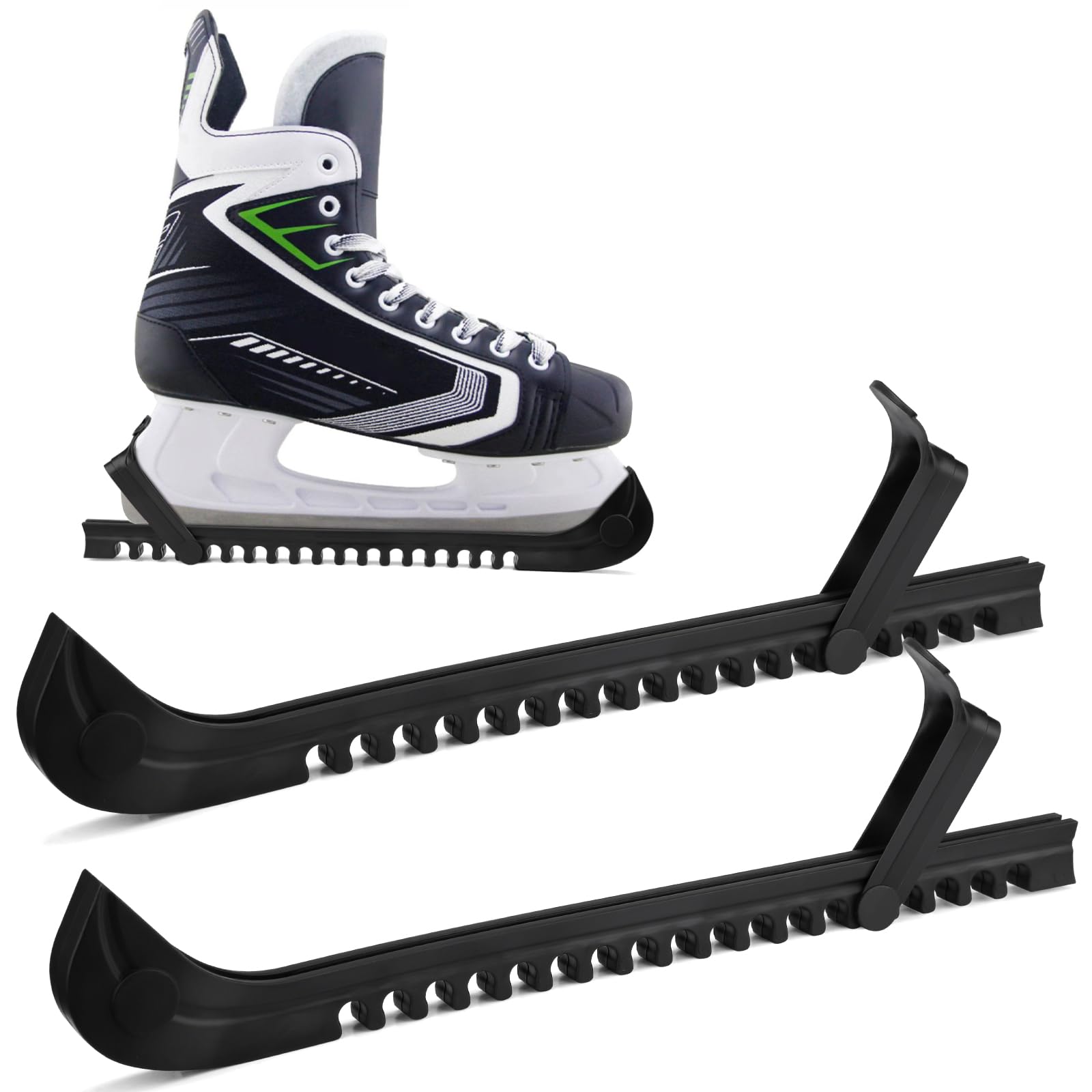 1 paio di protezioni per pattini da ghiaccio, 34,5 cm, regolabili, protezioni per pattini da hockey e pattini da figura