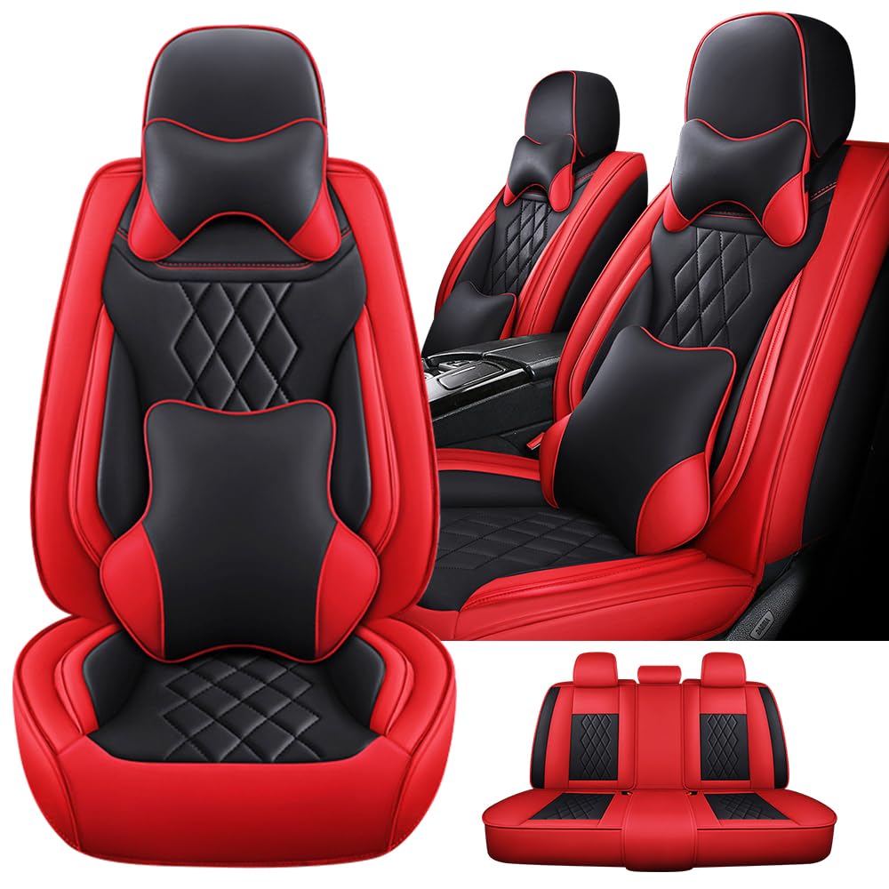 5 Seat Covers for Ford Edge 2007-2024 Nappa Leather Car Seat Covers Car Seat Cushions Waterproof Soft Car