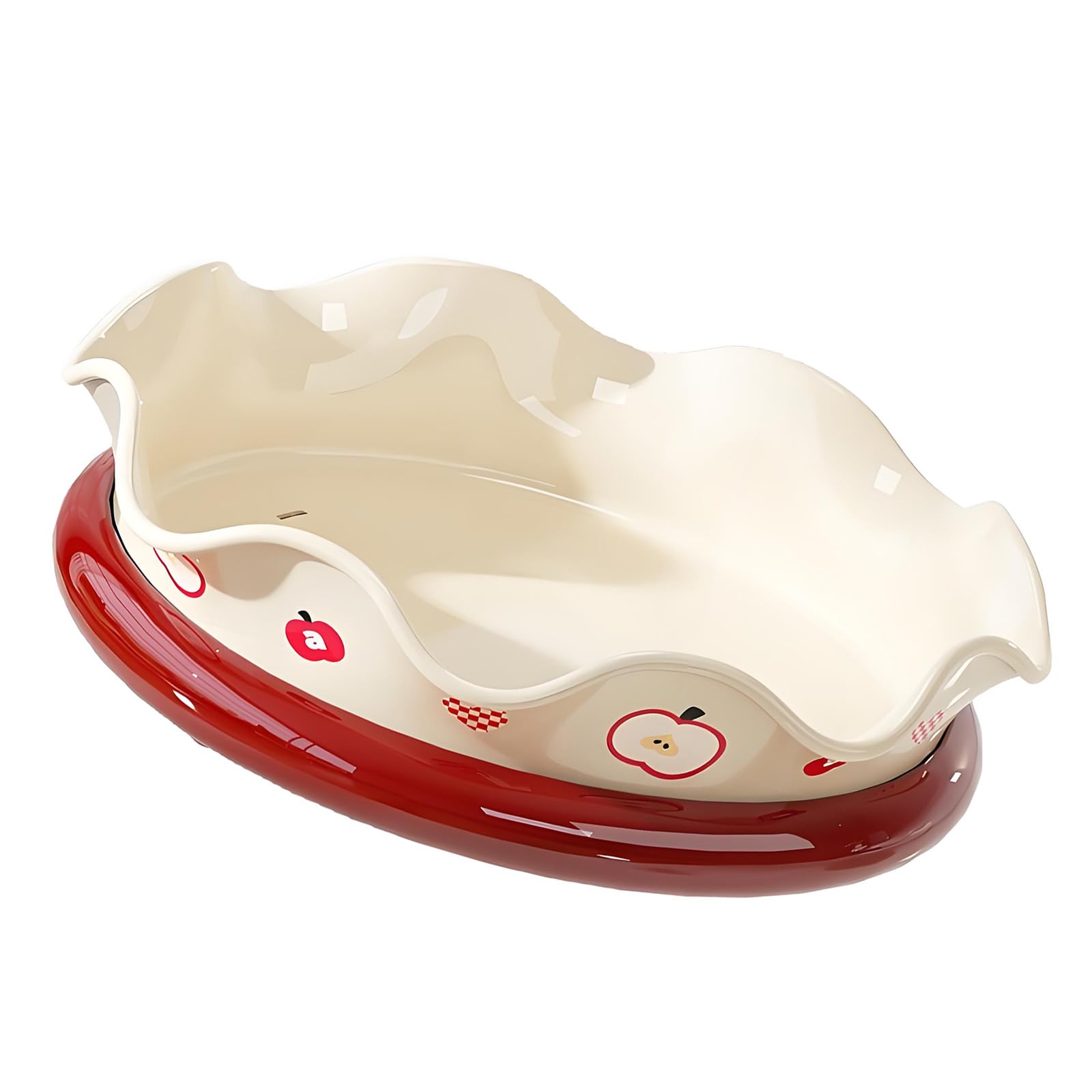 CUNZJIA Rotating Fruit Bowl with Drain Function for Efficient Kitchen Storage and Freshing Preservation