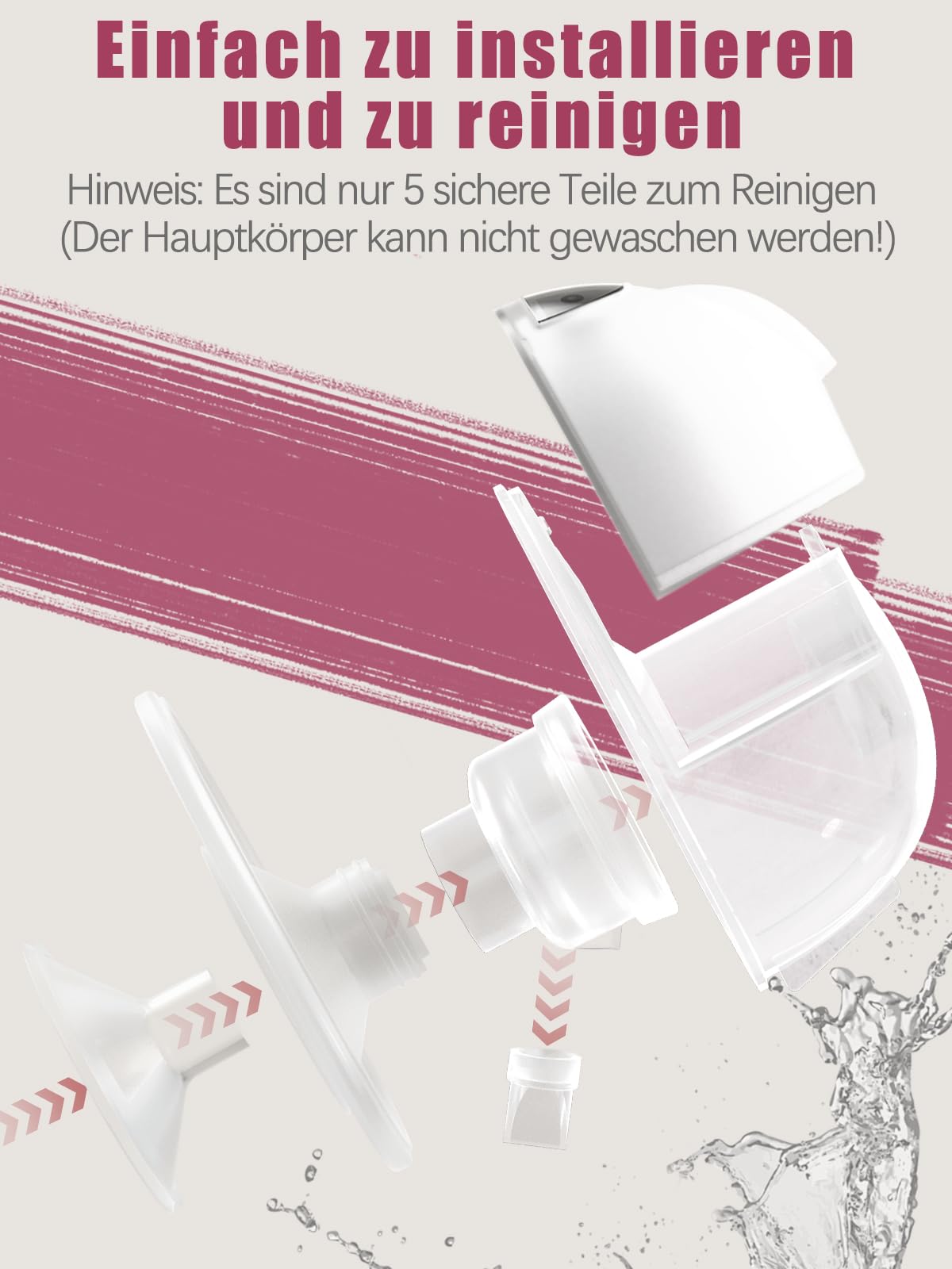 Lulia Milchpumpe Elektrisch Handsfree, Tragbare Elektrische Milchpumpe mit 4 Modi &9 Stufen, 350mmHg Starke Absaugung, BPA Frei, Freihändig Doppelmilchpumpe mit 17/19/21/24 mm Flansch (2Packs)