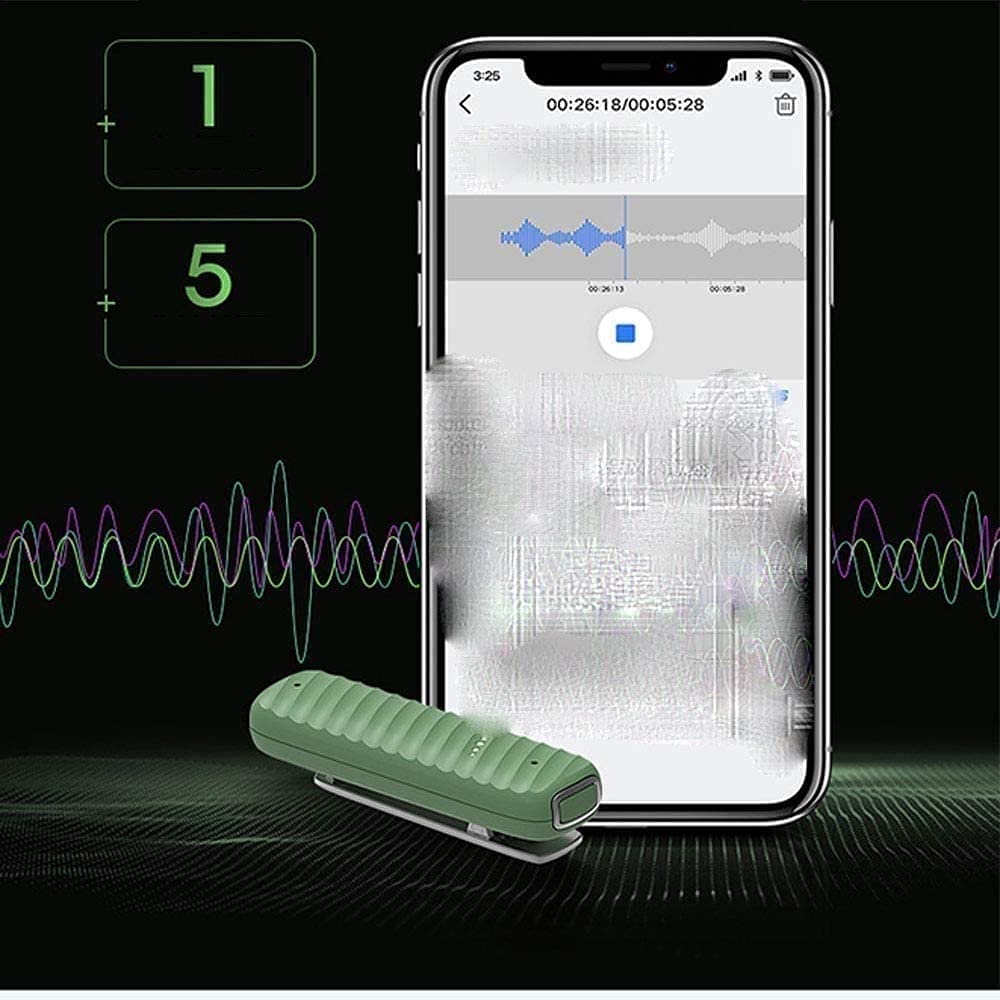 Cyfrowy rejestrator głosu aktywowany głosem na wykłady, spotkania, wywiady 16 GB rejestrator audio mini przenośna taśma dyktafon z odtwarzaniem, aktywacja automatyczna, MP3 (kolor: Czarny)
