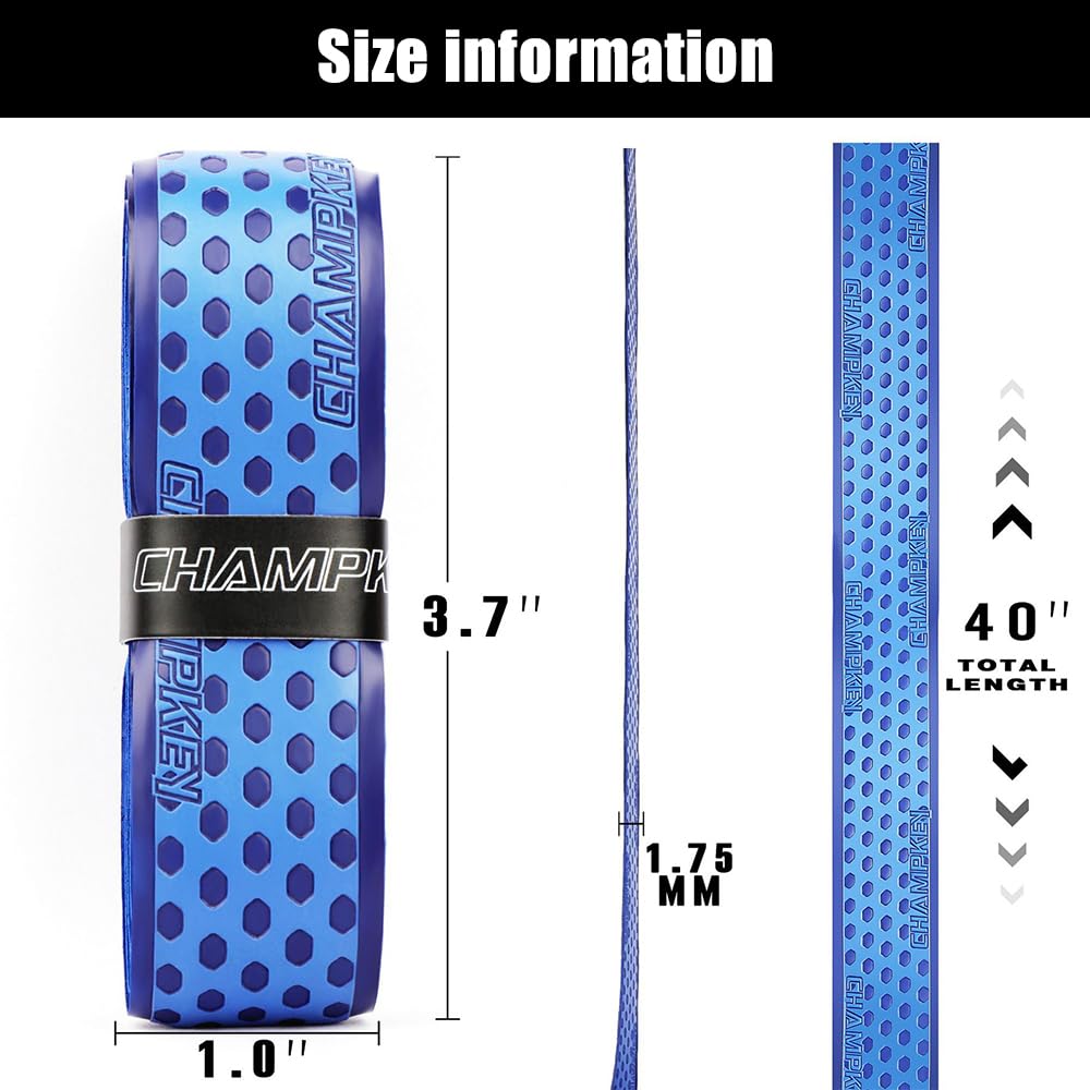 MiOYOOW 2 nastri antiscivolo per mazze da baseball, 1,75 mm, per mazze da baseball, tennis, softball, hockey su ghiaccio, mazze da golf