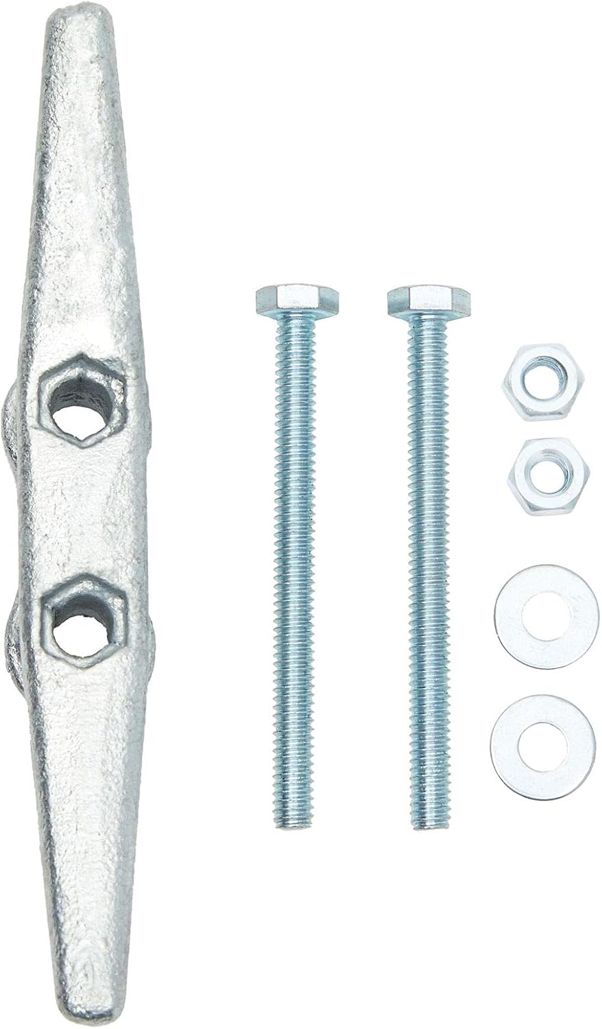 Okuna Outpost Galvanized Cast Iron Boat Dock Rope Cleats with 12 Screws (6 in, 8 Pack) : Sports & Outdoors