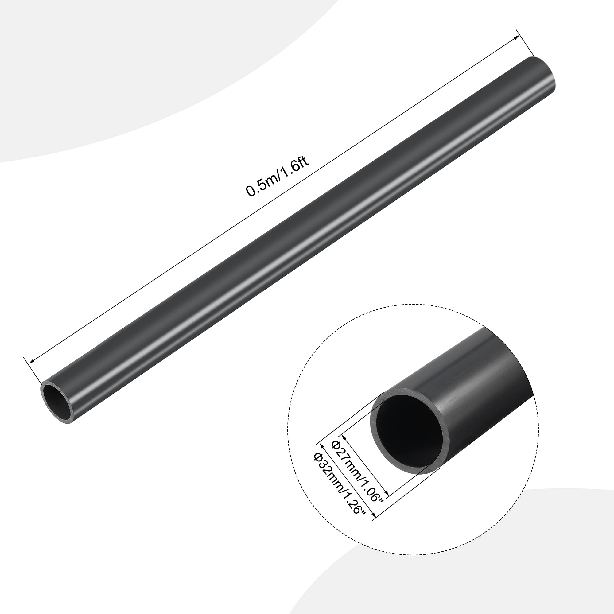 sourcing map PVC Rohr, Durchmesser 12mm Länge 0.5m Rund Kunststoffrohr für Garten, Aquarium, Wasserleitung, Kabelkanal, lüftungsrohr sourcing map PVC Rohr, Durchmesser 12mm Länge 0.5m Rund Kunststoffrohr für Garten, Aquarium, Wasserleitung, Kabelkanal, lüftungsrohr