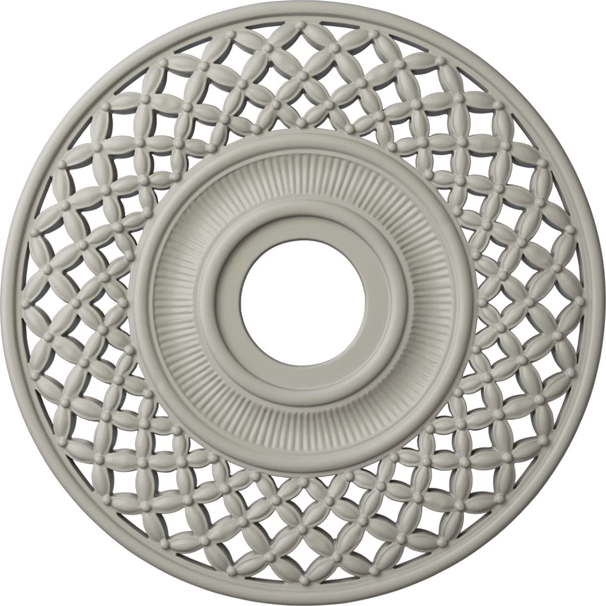 Médaillon de plafond Robin Ekena menuiseries Cm22rbamf 22 pouces couleur crème