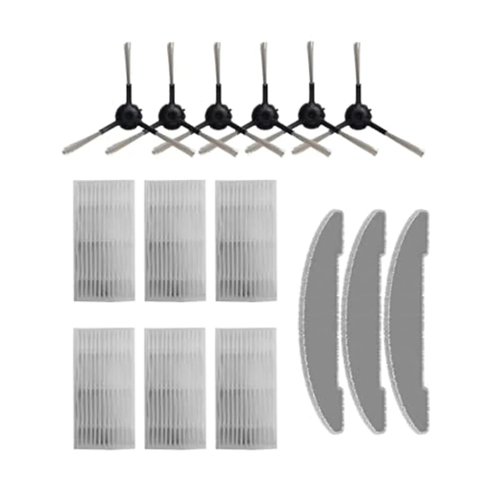Cepillo Lateral Recambio Compatible con Vexilar Cleanova W7 W11 | Medio Filtro Y Paño Microfibra, Montaje Rápido, Sin Herramientas Accesorio Robot Aspirador