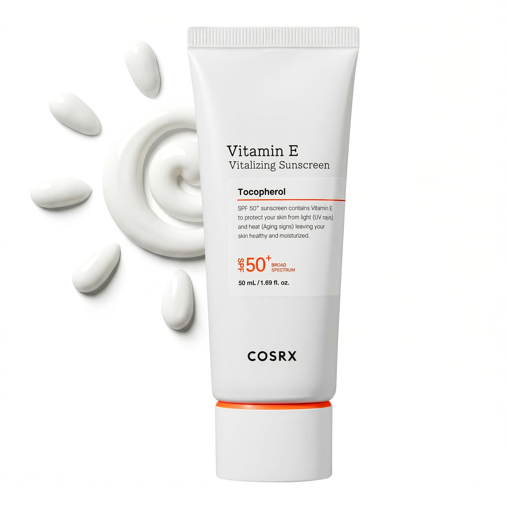 Vitamin E Vitalizing Sunscreen,SPF 50 Broad Spectrum Face Sunscreen,