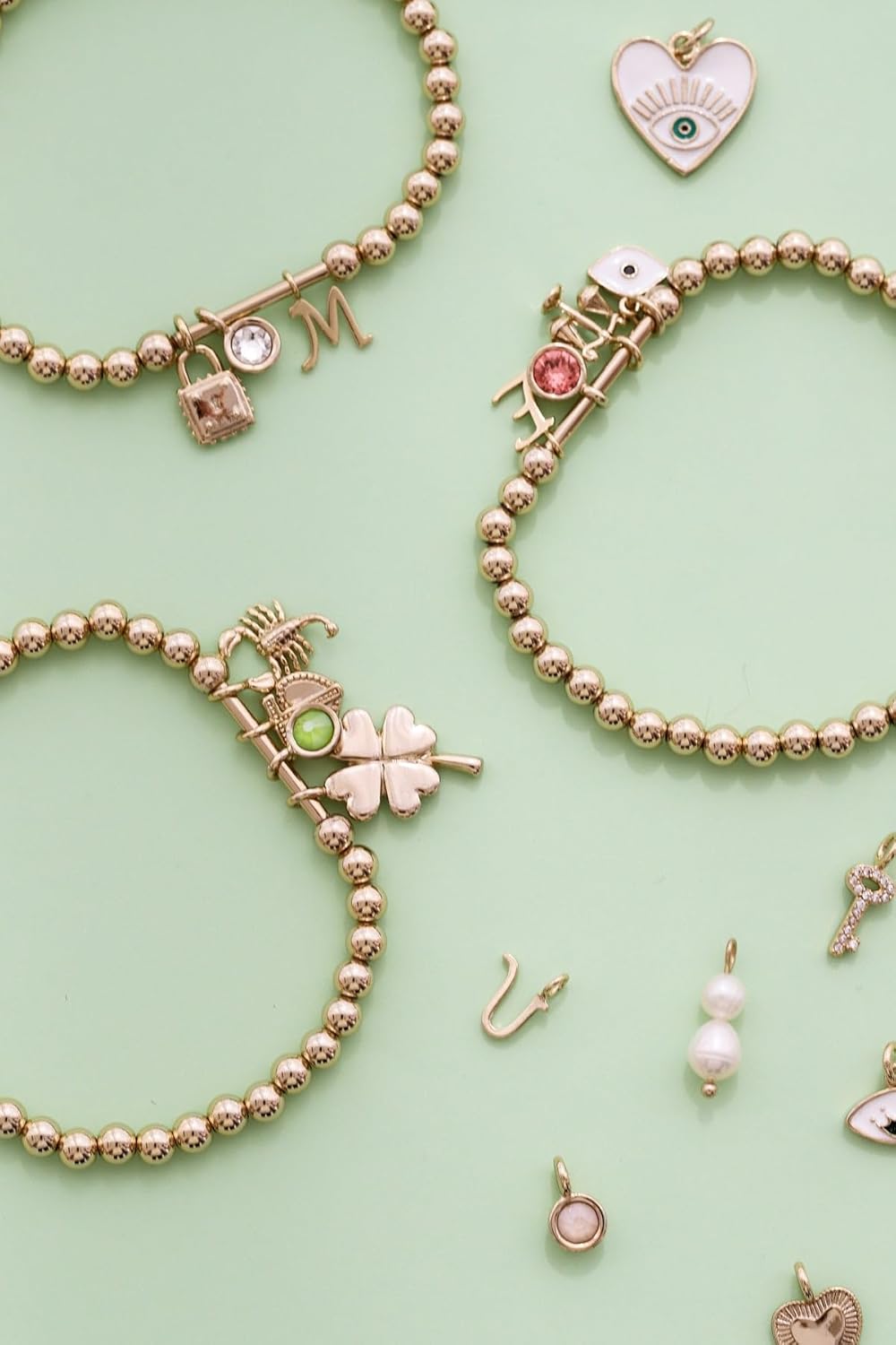 Initial Letter Charms - Sterling Silver Plated LetterS - Mini Alphabet Charms for Bracelet, Necklace - Dainty Name Charms for Women - Image 6