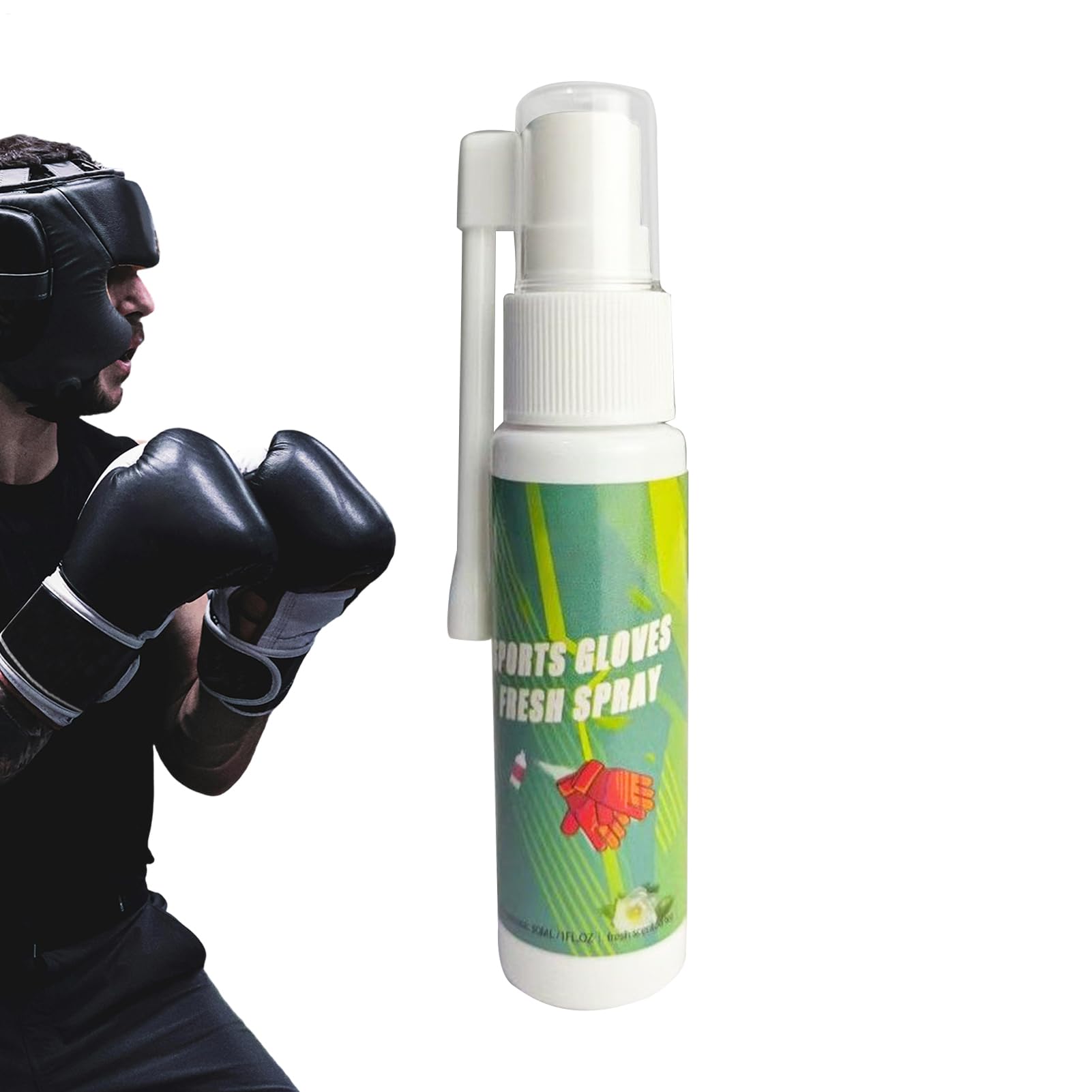 Spray de olor para guantes de boxeo, 30 ml, desodorante para bolsa de gimnasio, espray ambientador para botas de trabajo, equipo atlético, guantes de boxeo, ropa, bolsas de gimnasio, casco, zapatos