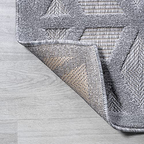 Tapete decorativo interior/exterior 7'9 x 10' gris claro miniatura 5