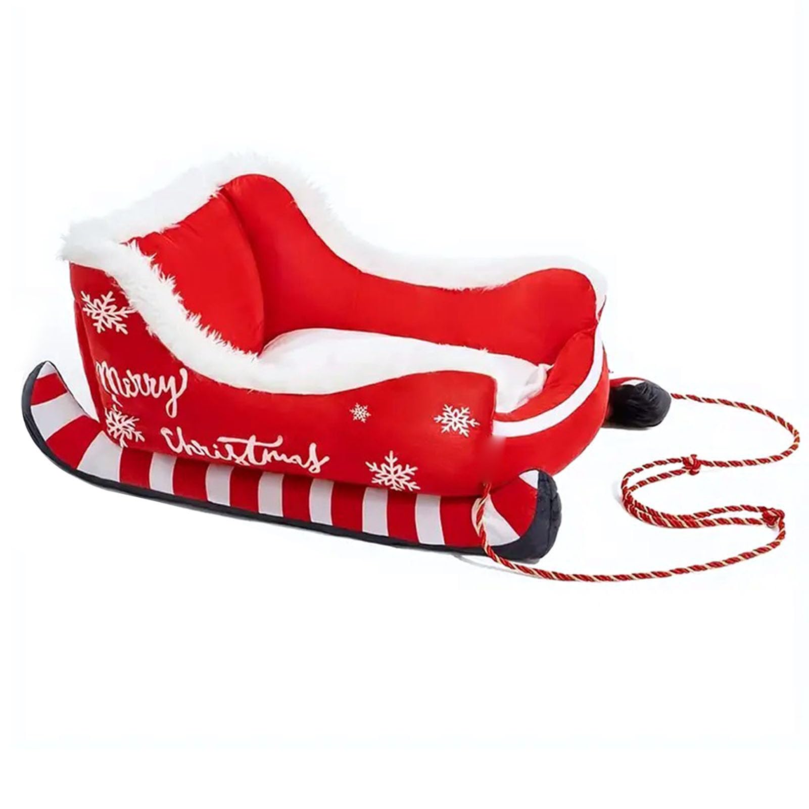 Cama para Perros y Gatos con Trineo, Cama para Mascotas de Felpa