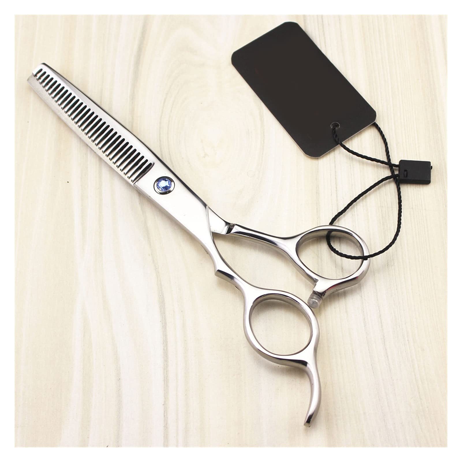 CrEev Haarschere für die Linke Hand, Friseurwerkzeug, Friseurschere, Haarschneideschere, Effilierschere (Farbe: 5,5 Zoll Effilierschere) (6 Zoll Effilierschere B)