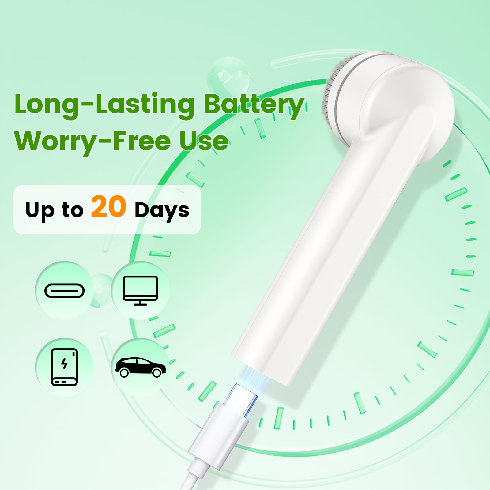 Facial Cleansing Brush, Electric Face Brush Exfoliator with 3 Heads - Image 4