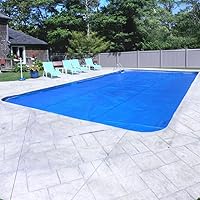 Vista 2 de Spa Choice 4 x 8 Ft Blue/Silver Commercial Space-Age Solar Pool Covers for Inground Pools, Pool Solar Cover, 10-Mil Thick, 10-Year Warranty, Made in